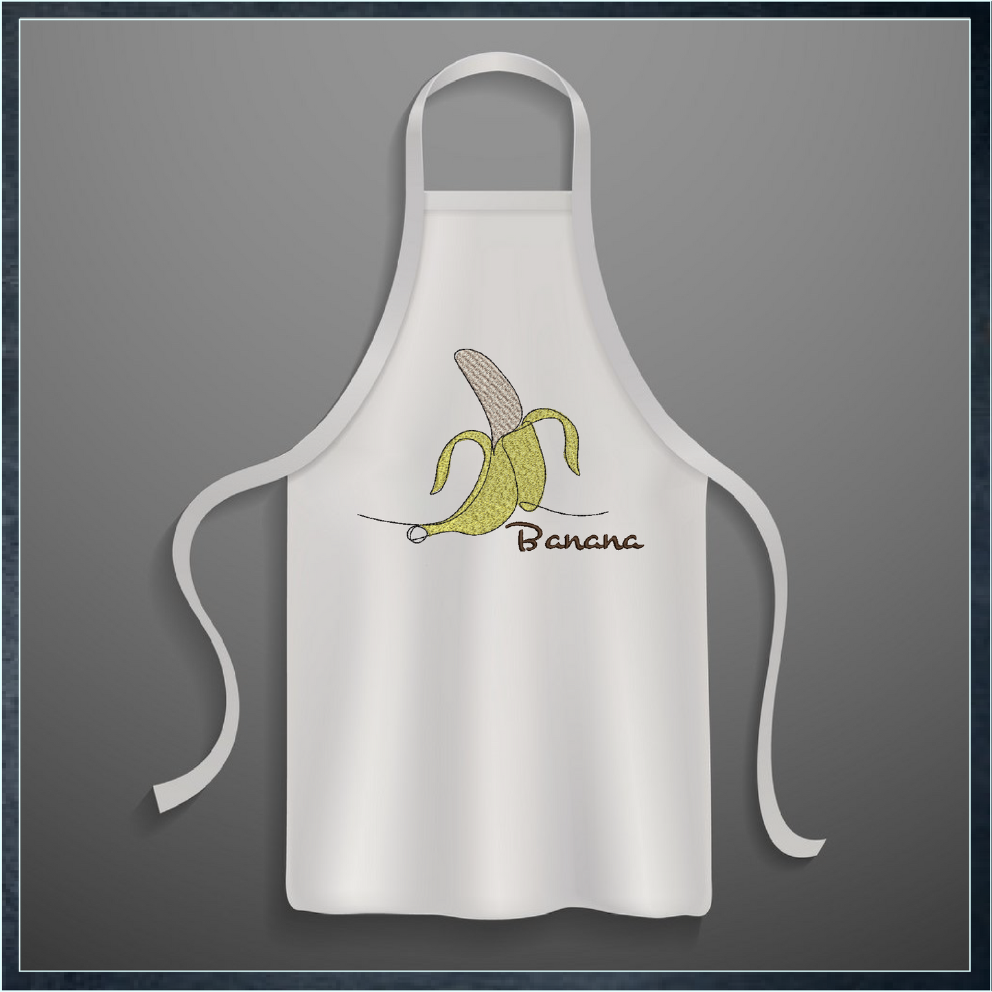 Banana Machine Embroidery Design | Summer Fruit Artistic Drawing | Fruit and Vegetables Design | 8 Sizes (0945)