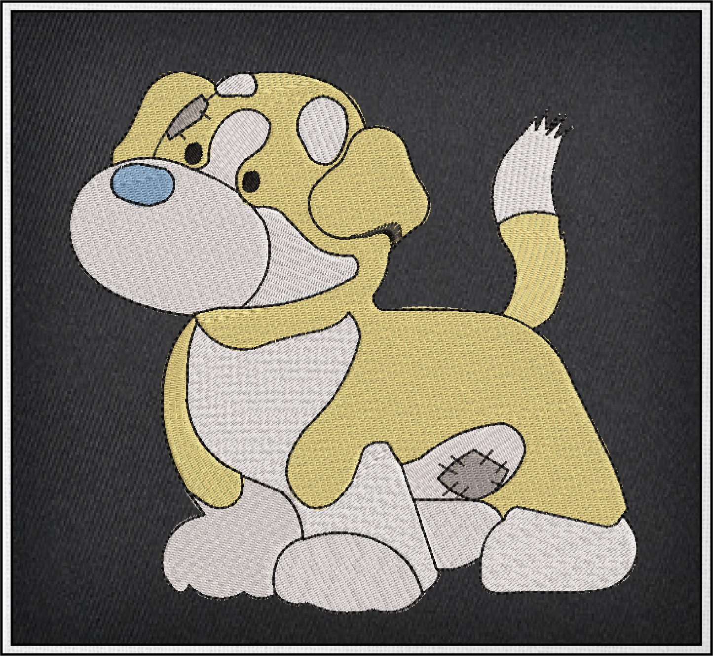 Stuffed Toy Dog Machine Embroidery Design for Babies and Kids | Vintage Plush Puppy Pattern | Blue Nose Tatty Teddy Inspired Design | 6 Sizes (0768)