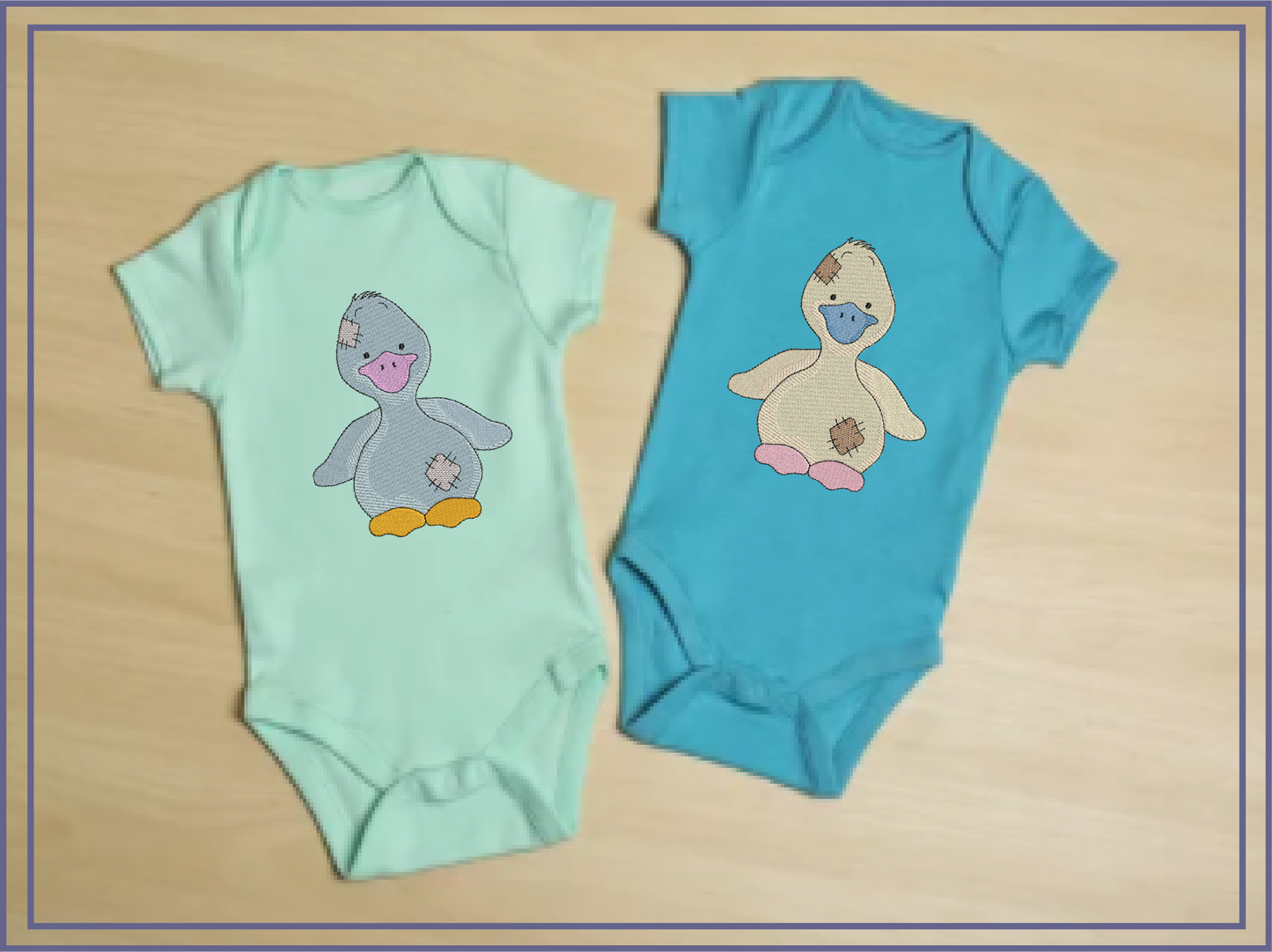 Toy Duckling Machine Embroidery Design for Babies and Kids | Old Stuffed Animal Embroidery Pattern | Blue Nose Tatty Teddy Style | 6 Sizes (0758)