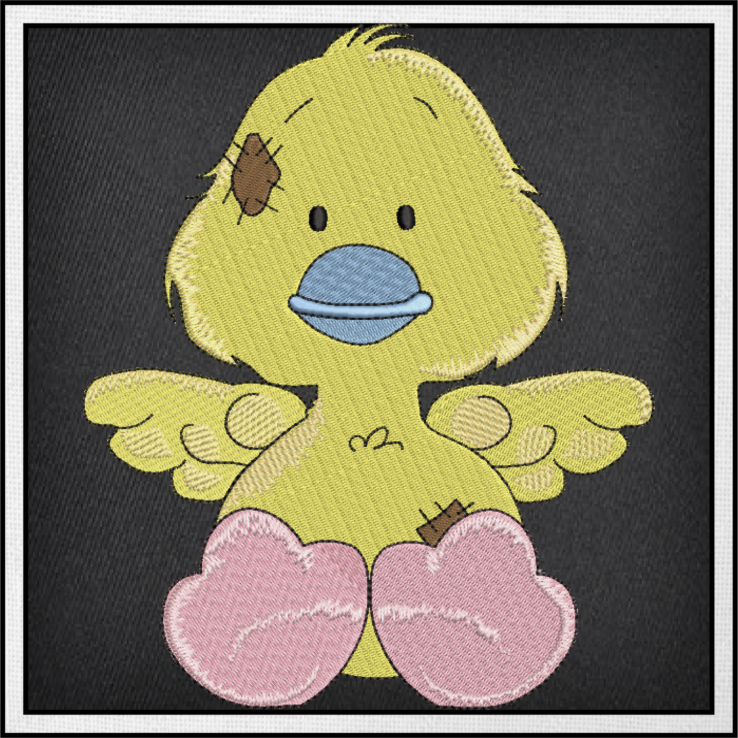 Toy Duckling Machine Embroidery Design for Babies and Kids | Vintage Stuffed Animal Embroidery Pattern | Blue Nose Tatty Teddy Inspired | 6 Sizes (0759)