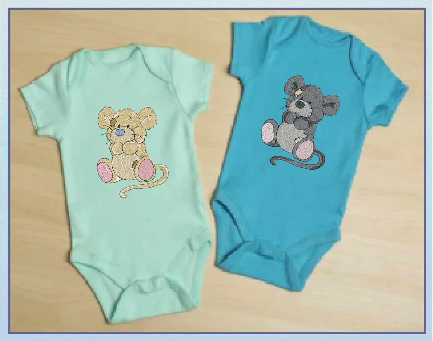 Toy Stuffed Mouse Machine Embroidery Design for Babies and Kids | Vintage Plush Mouse Pattern | Blue Nose Tatty Teddy Inspired | 8 Sizes (0763)