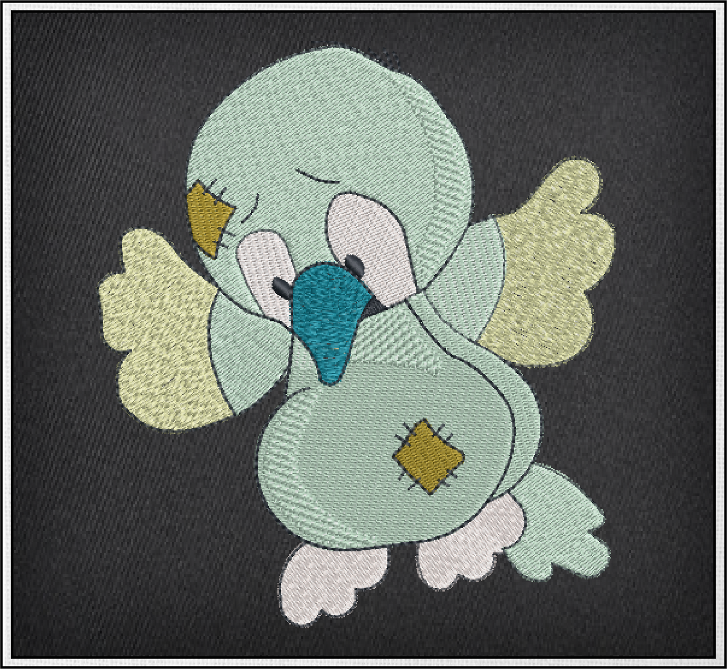 Stuffed Toy Parrot Machine Embroidery Design for Babies and Kids | Vintage Plush Animal Pattern | Blue Nose Tatty Teddy Inspired | 8 Sizes (0779)