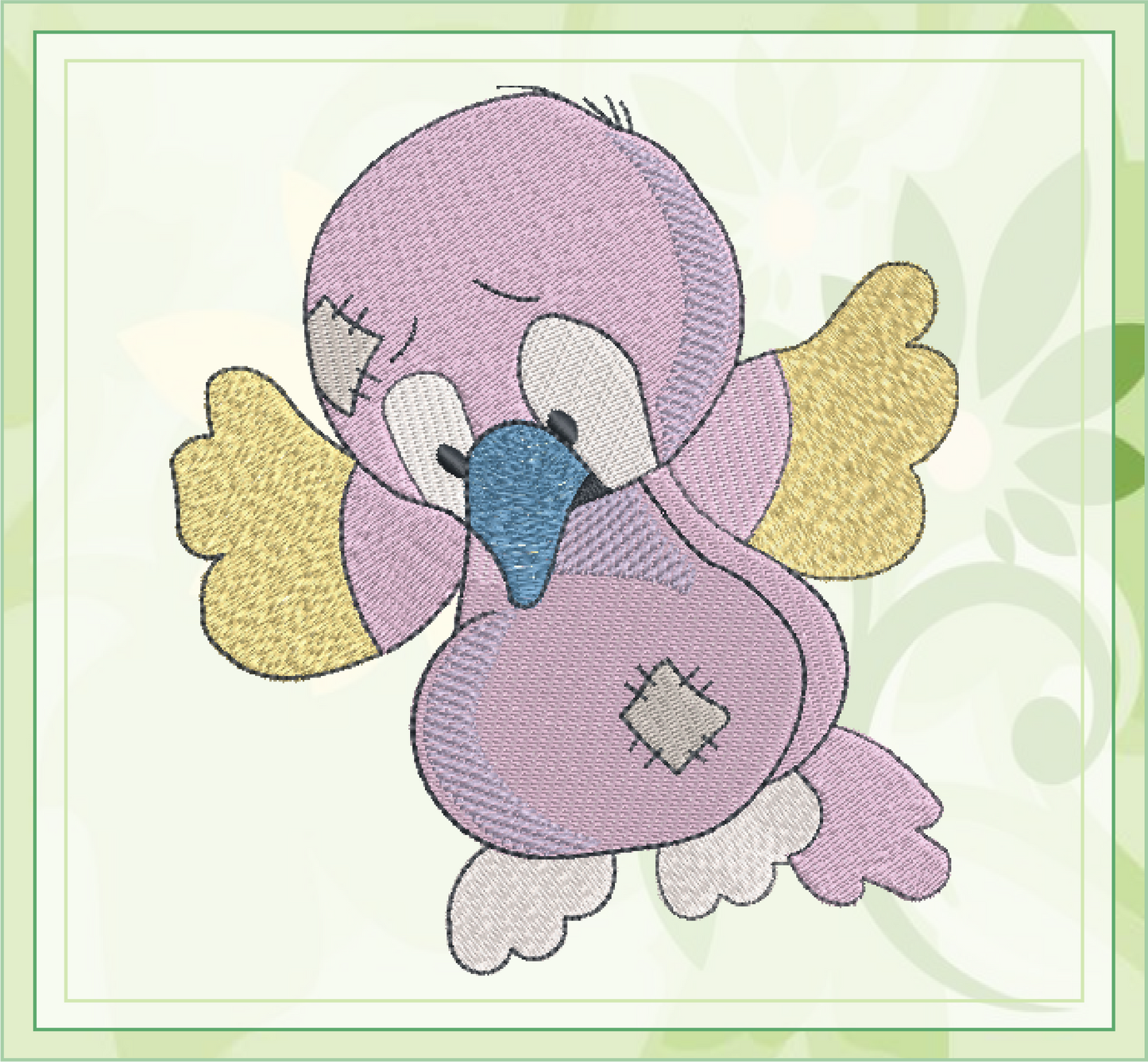 Stuffed Toy Parrot Machine Embroidery Design for Babies and Kids | Vintage Plush Animal Pattern | Blue Nose Tatty Teddy Inspired | 8 Sizes (0779)