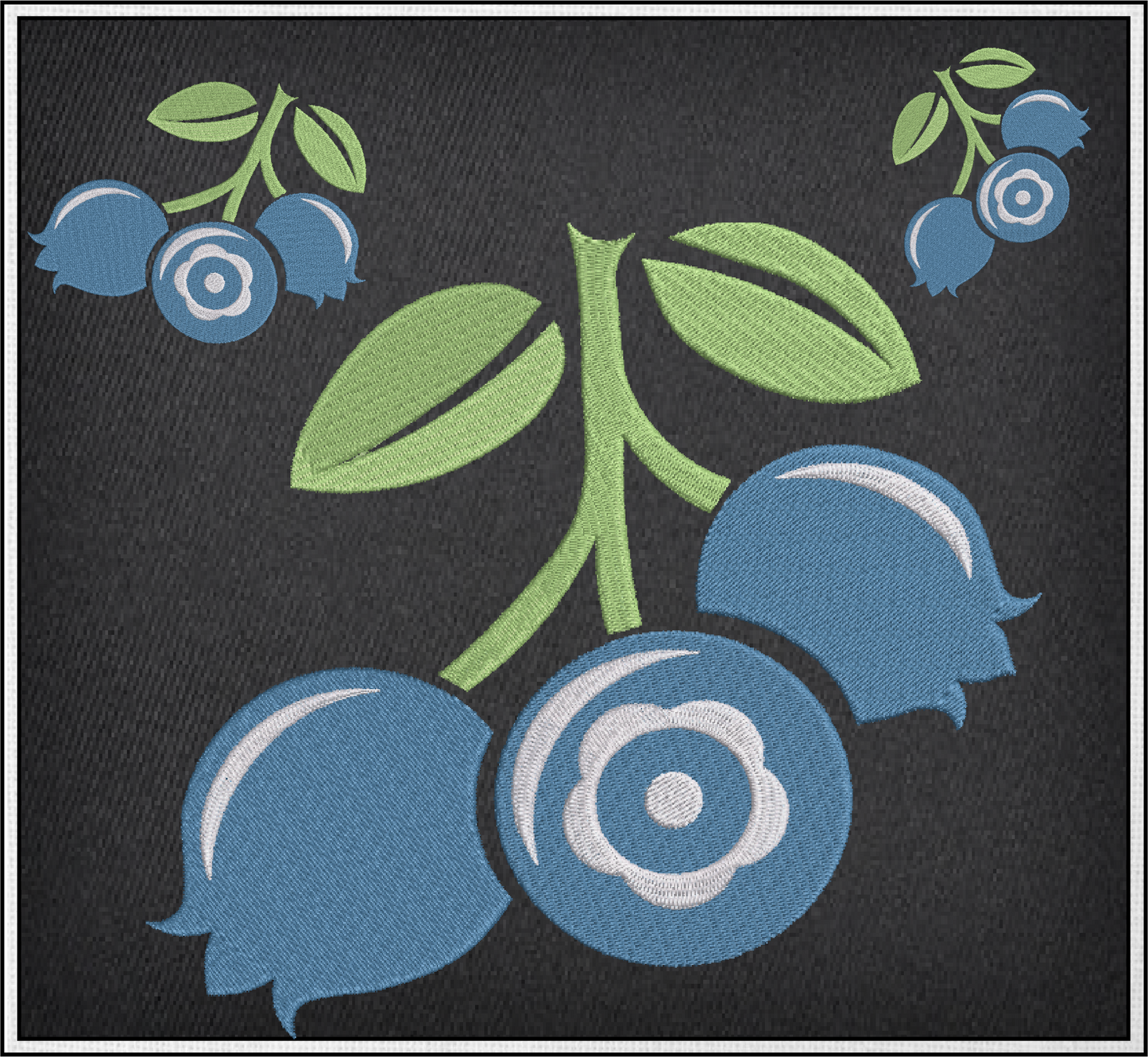 Blueberries Machine Embroidery Design | Summer Orchard Fruit Embroidery | Digital Fruit Stitch Design | 8 Sizes (0980)