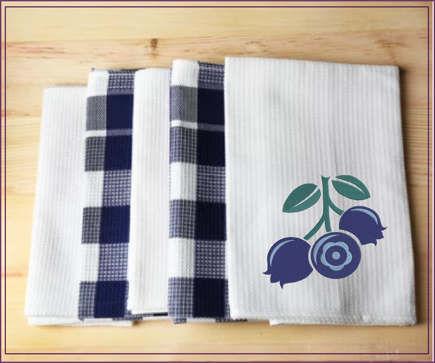 Blueberries Machine Embroidery Design | Summer Orchard Fruit Embroidery | Digital Fruit Stitch Design | 8 Sizes (0980)
