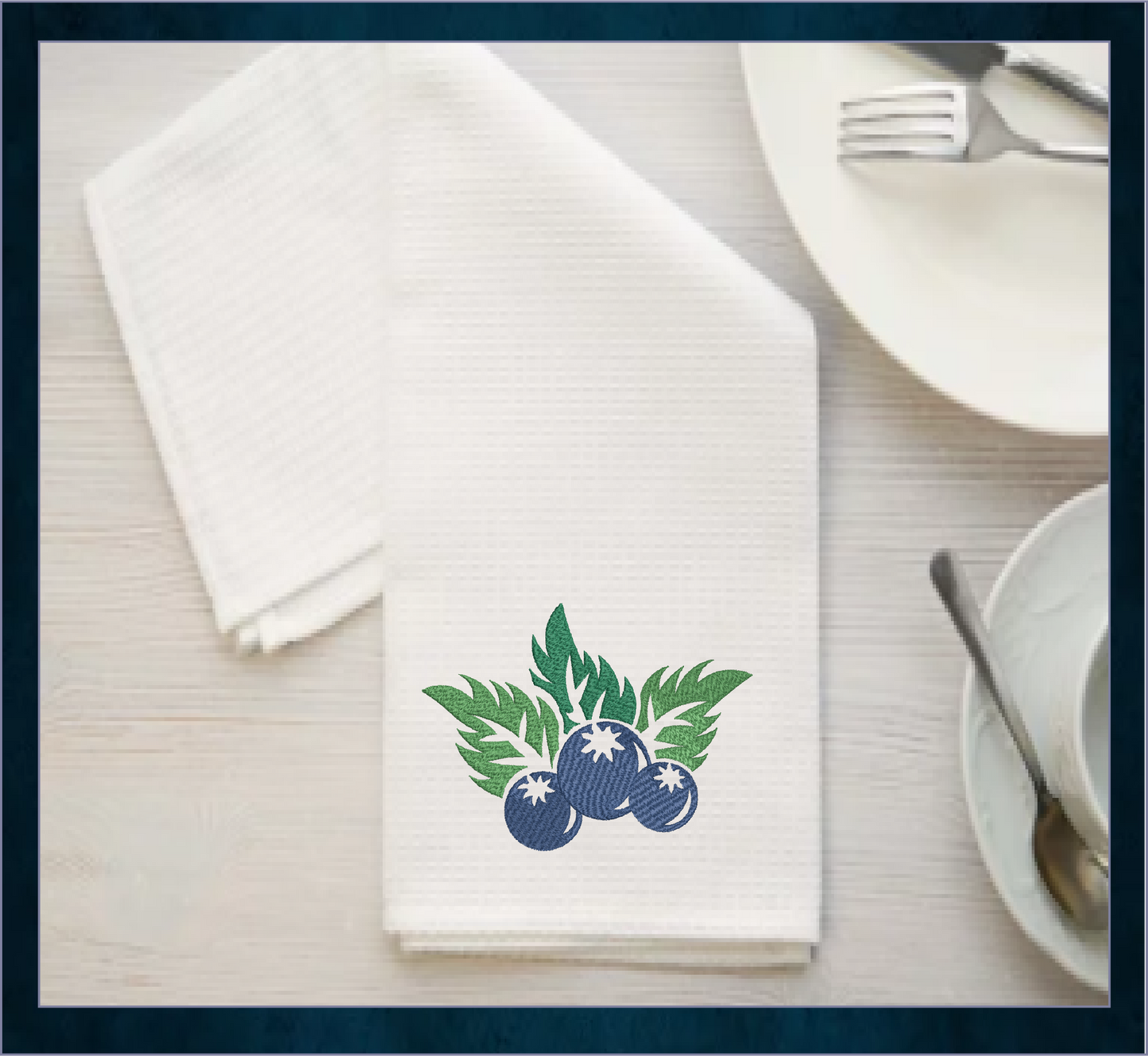 Blueberries Machine Embroidery Design | Orchard Fruit Summer Embroidery | Digital Fruit Stitch Design | 8 Sizes (0981)