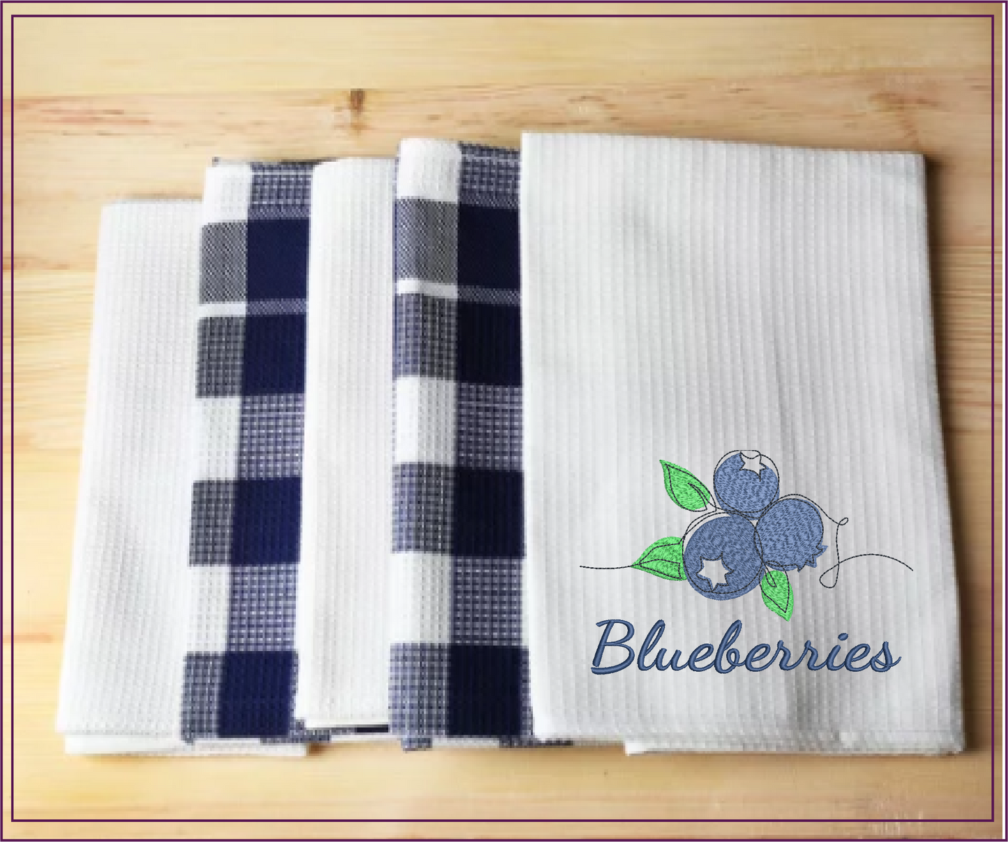 Blueberries Machine Embroidery Design | Summer Orchard Fruit Embroidery | Digital Blueberry Stitch Pattern | 8 Sizes (0982)