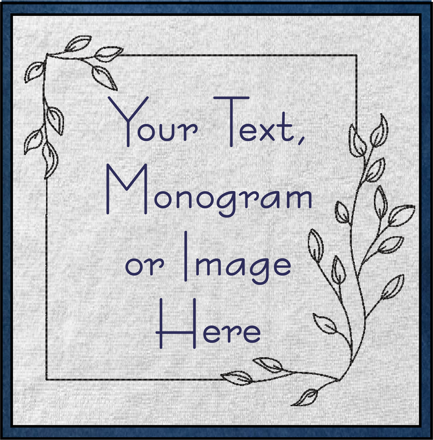 Botany Leaf Frame Wreath Machine Embroidery Design | Monogram Wreath Frame | Botanical Greenery Embroidery Design Elements | 8 Sizes (0825)