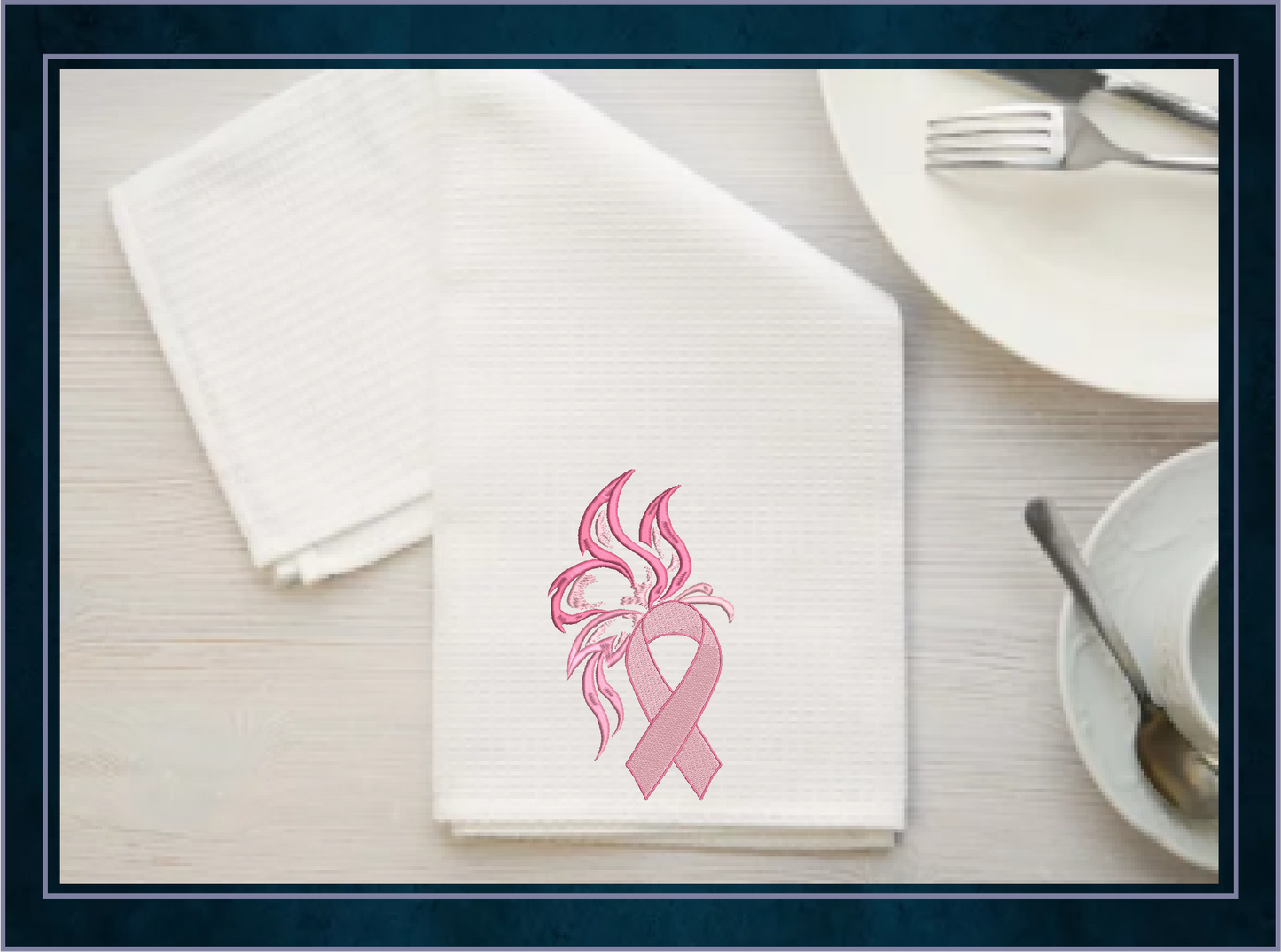 Breast Cancer Awareness Machine Embroidery, Teal Ovarian Cancer Ribbon Butterfly Embroidery, Pink Ribbon Butterfly Design, 8 Sizes (0363)