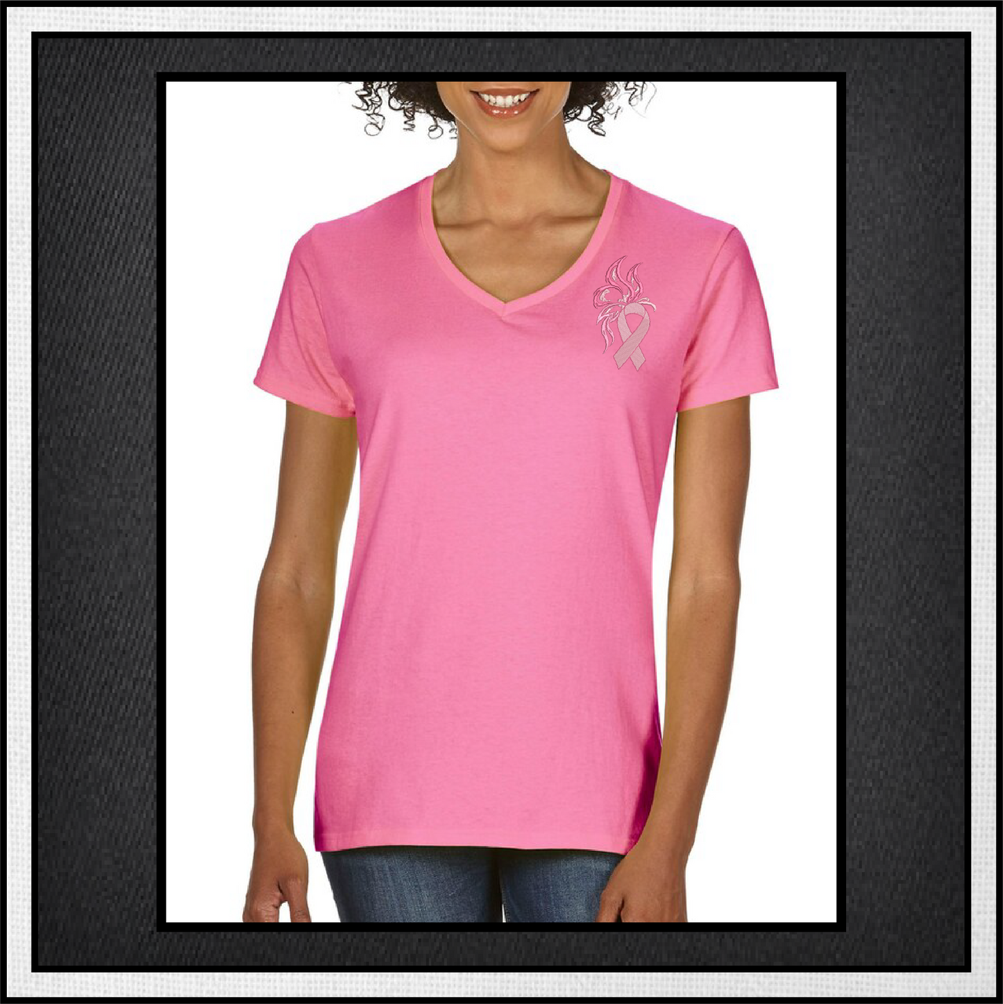 Breast Cancer Awareness Machine Embroidery, Teal Ovarian Cancer Ribbon Butterfly Embroidery, Pink Ribbon Butterfly Design, 8 Sizes (0363)