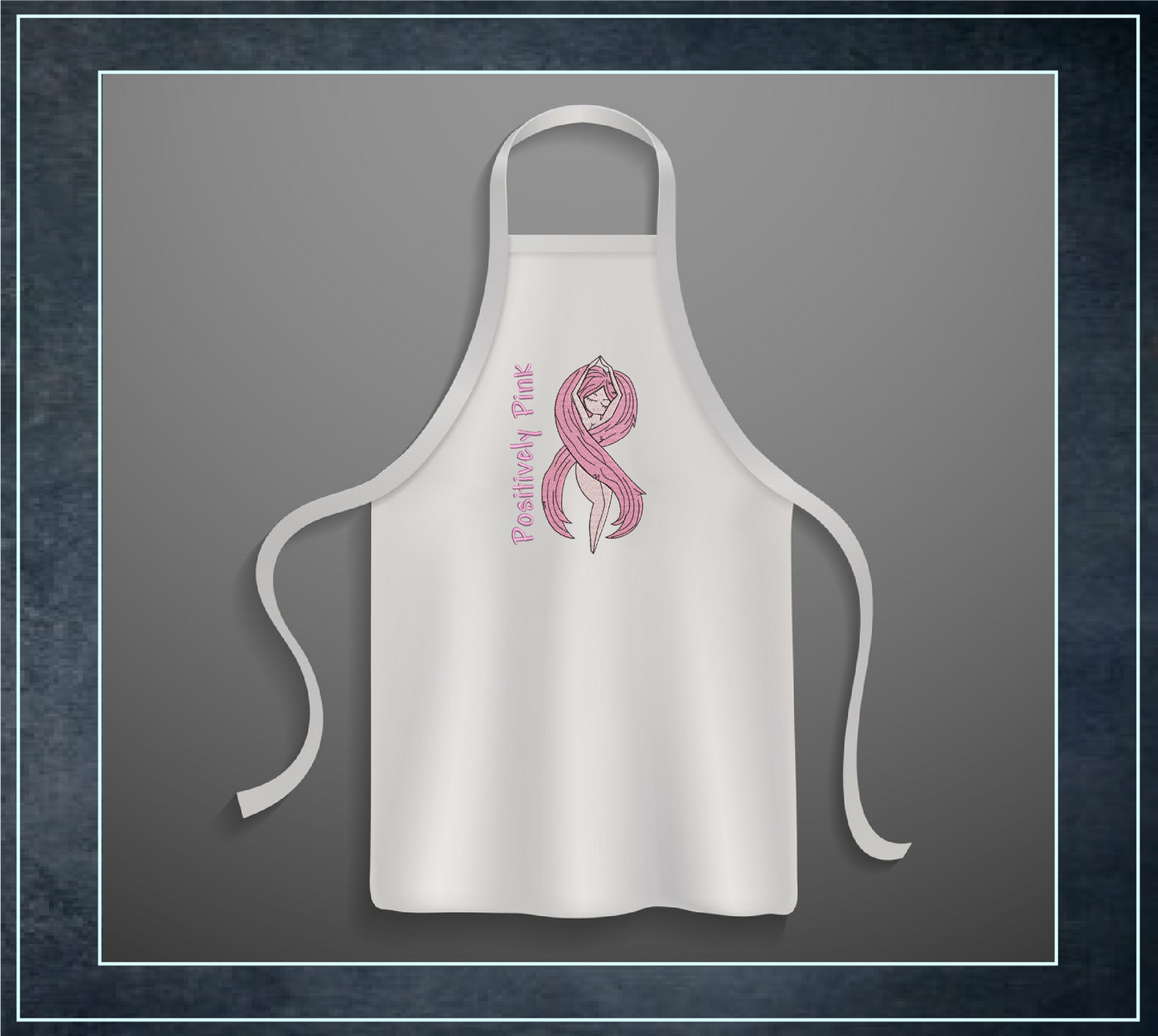 Breast Cancer Awareness Embroidery, Positively Pink Design, Pink Ribbon Embroidery, Cancer Ribbon Embroidery, 8 Sizes (0364)