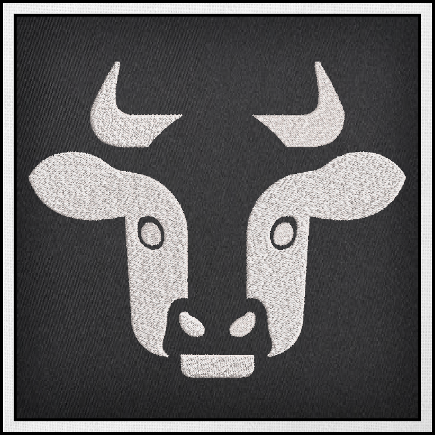 Bull Head Machine Embroidery Design – Bull Profile Silhouette Pattern, Farm Animal Machine Embroidery, Western Ranch Décor, 4 Sizes (0454)
