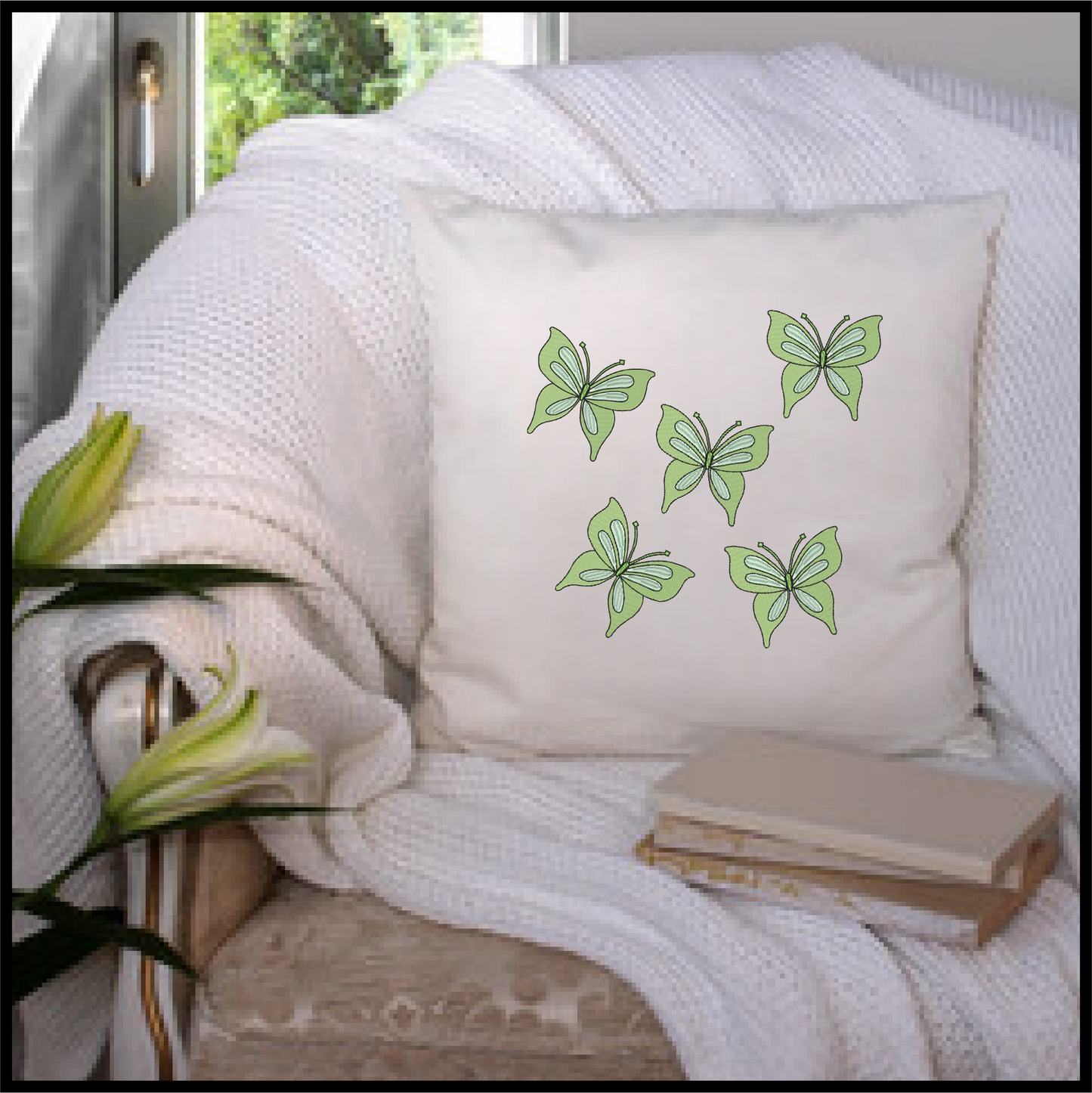 Butterfly Machine Embroidery Design, Monarch Butterflies, Garden Insect Embroidery Designs, 10 Sizes (0622)