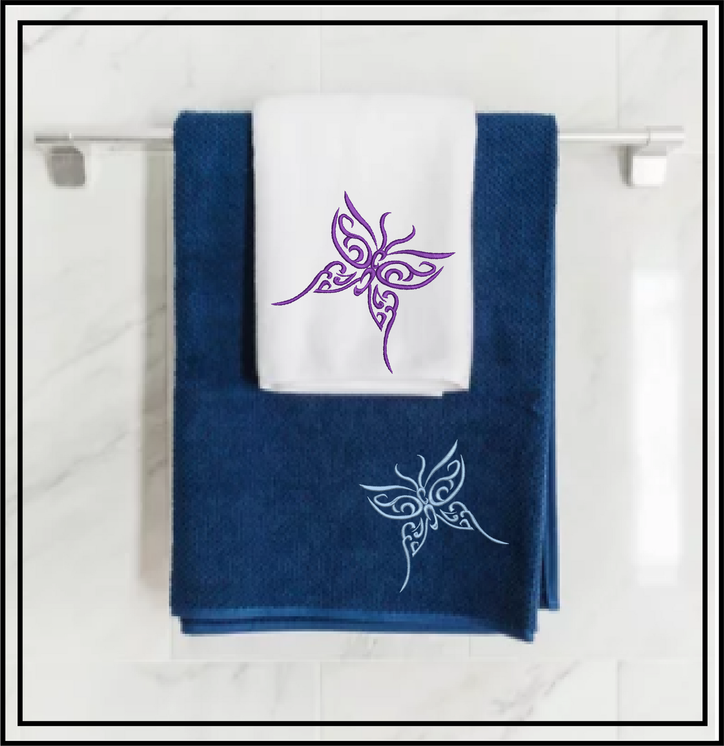 Butterfly Machine Embroidery Design | Fancy Flourish Monarch Butterflies | Garden Insect Embroidery | 6 Sizes (0717)