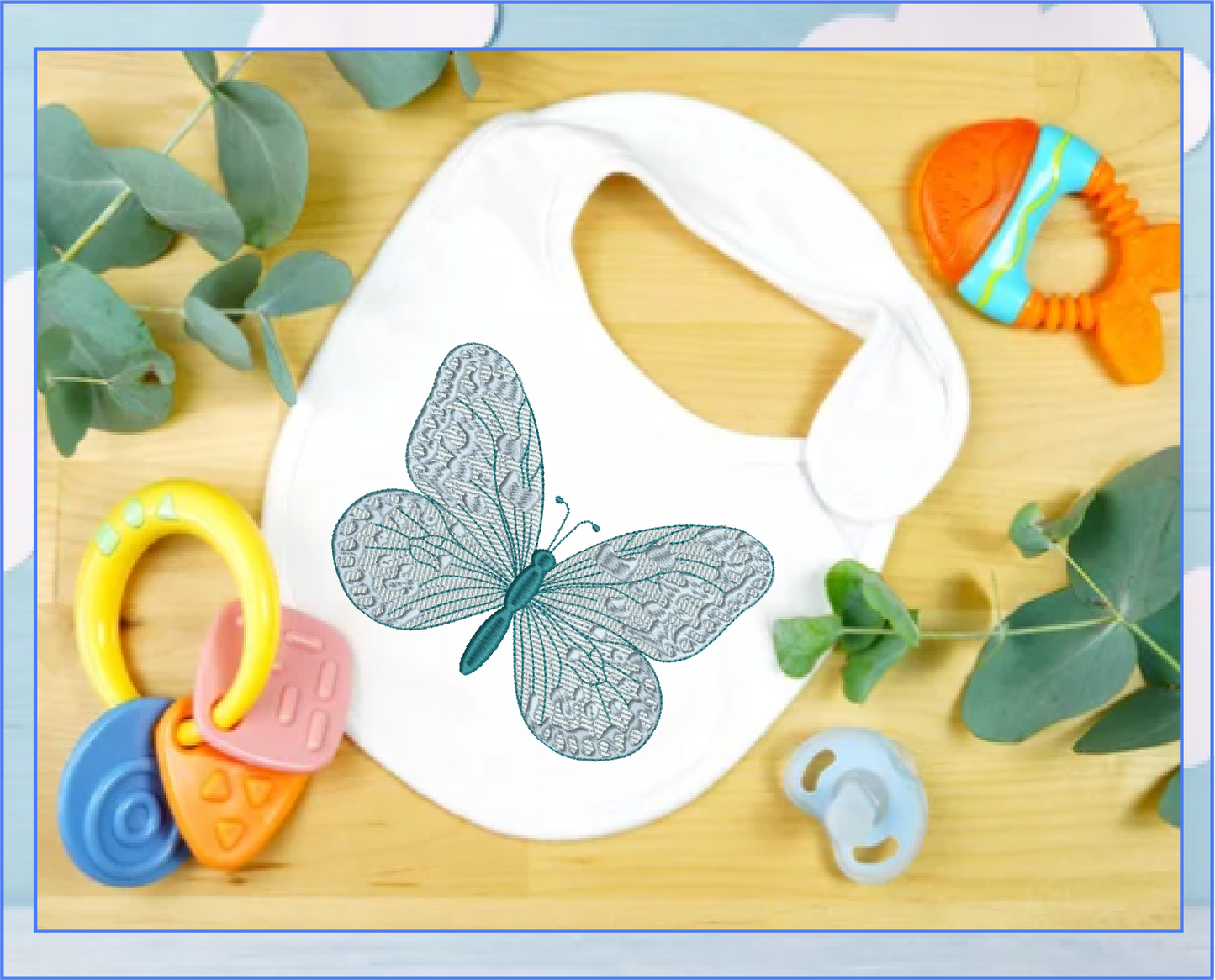 Butterfly Machine Embroidery Design | Monarch Butterflies | Garden Insect Embroidery | 6 Sizes (0718)