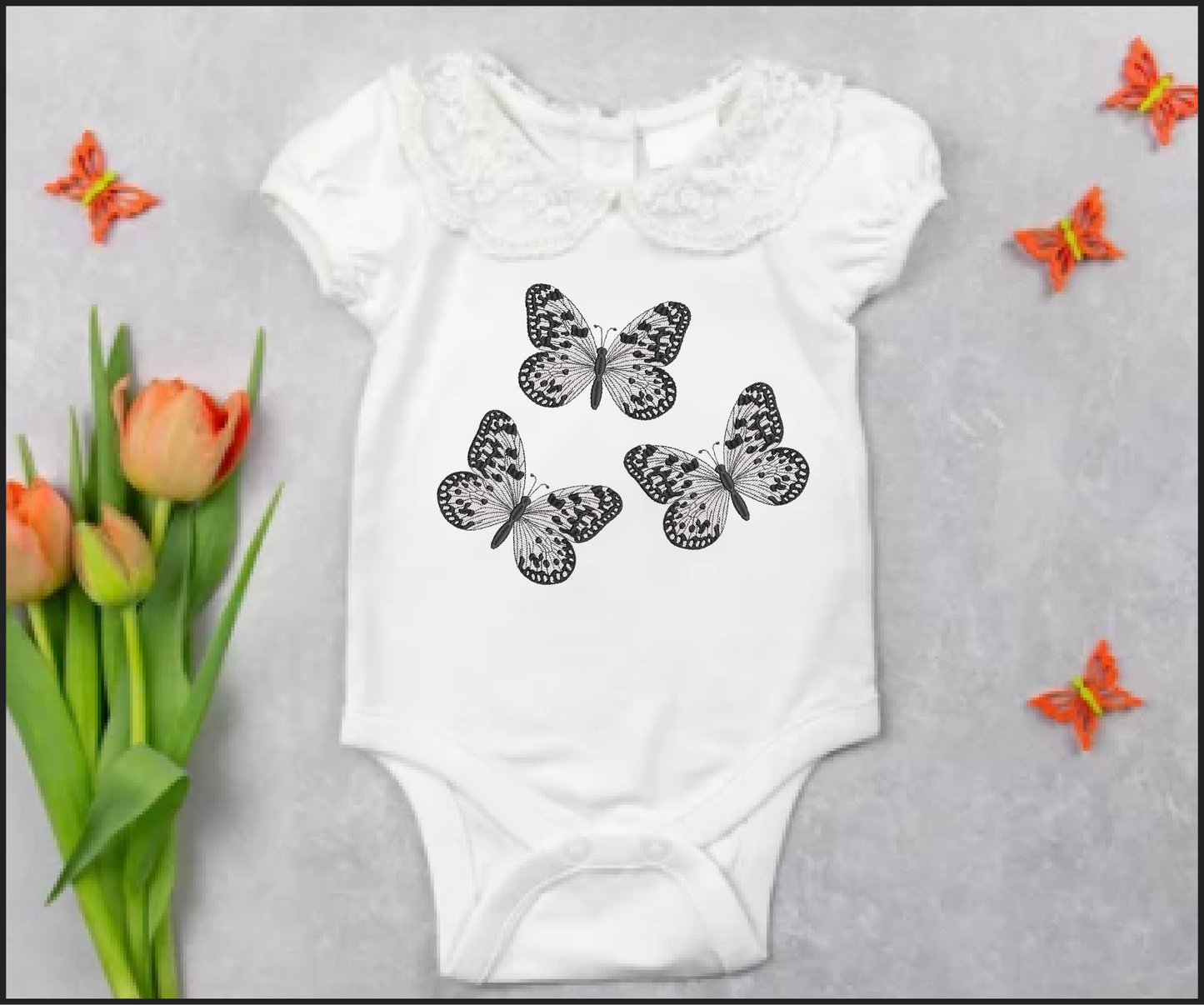 Butterfly Machine Embroidery Design | Monarch Butterflies | Garden Insect Embroidery | 6 Sizes (0718)
