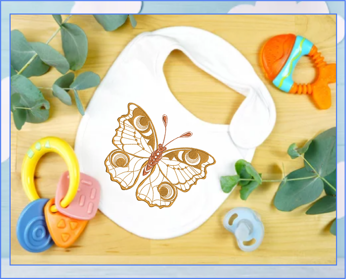 Butterfly Machine Embroidery Design | Monarch Butterflies | Garden Insect Embroidery | 6 Sizes (0728)
