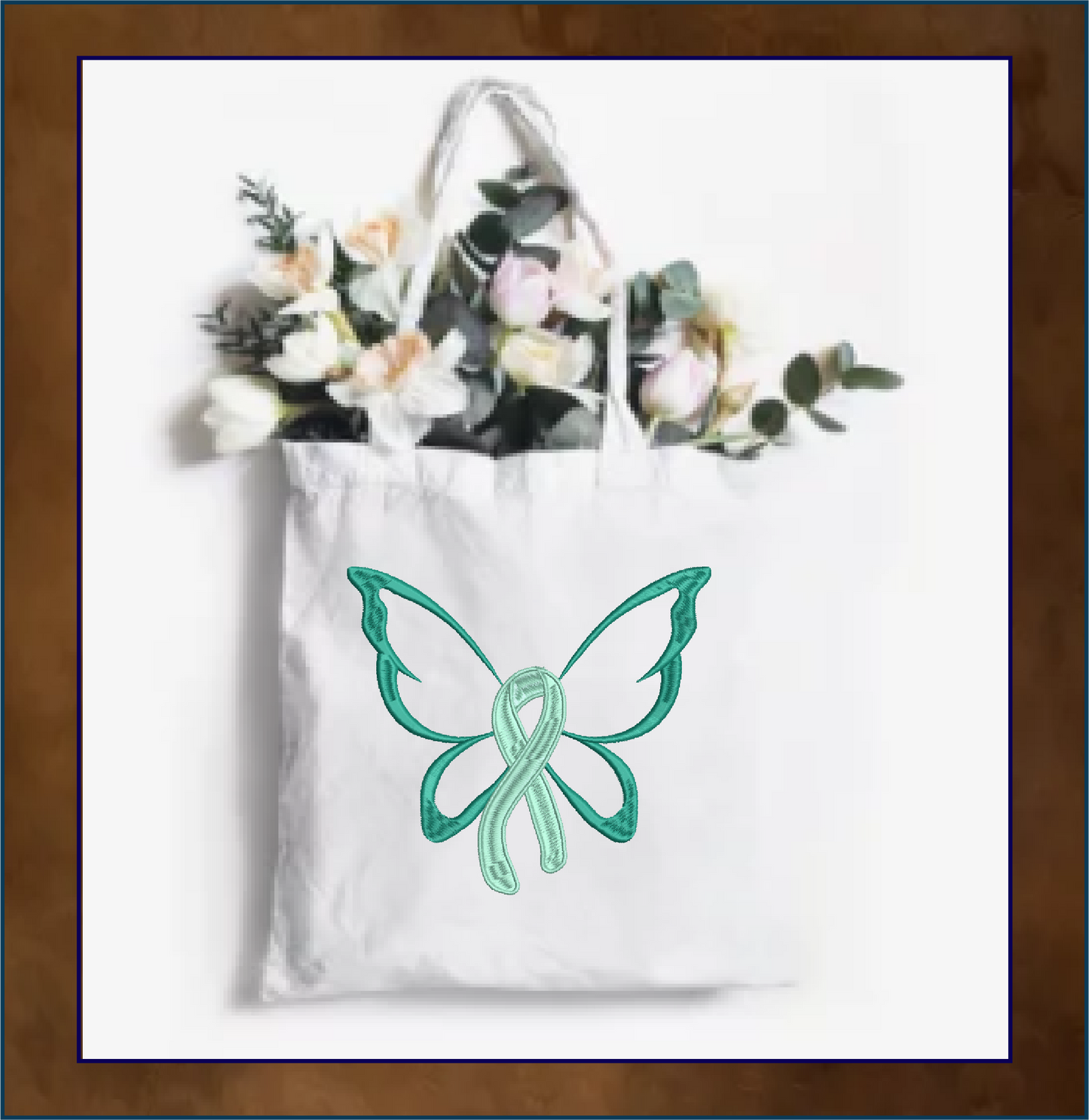 Cancer Awareness Machine Embroidery Design, Breast Cancer Embroidery, Cancer Butterfly Embroidery, Cancer Ribbon Embroidery, 8 Sizes (0365)