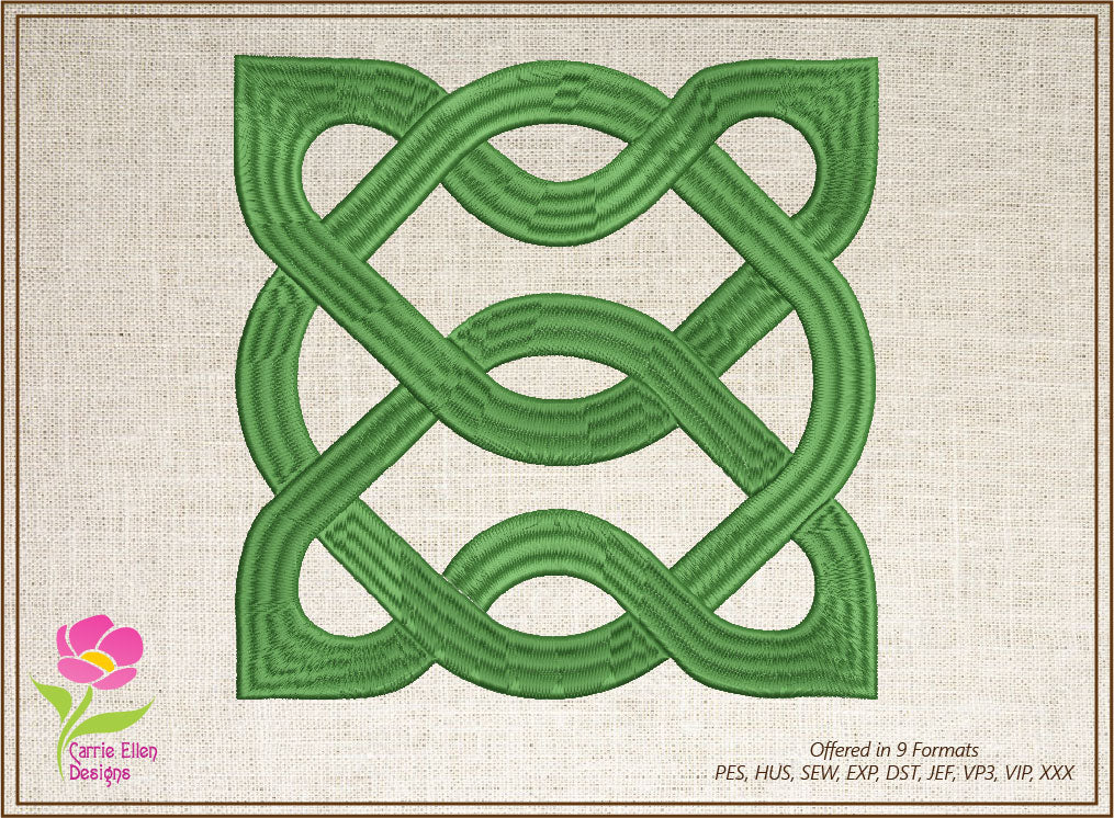 Celtic Knot Machine Embroidery Design | Timeless Celtic Knots | Intricate Symbolic Patterns | 10 Sizes (0912)