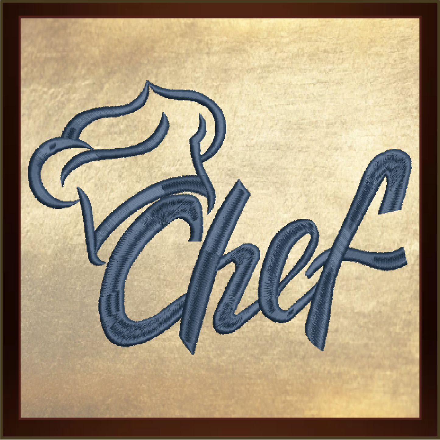 Chef Hat Machine Embroidery Design | Chef Hat Outline with Text | Kitchen & Culinary Embroidery | 6 Sizes (0630)