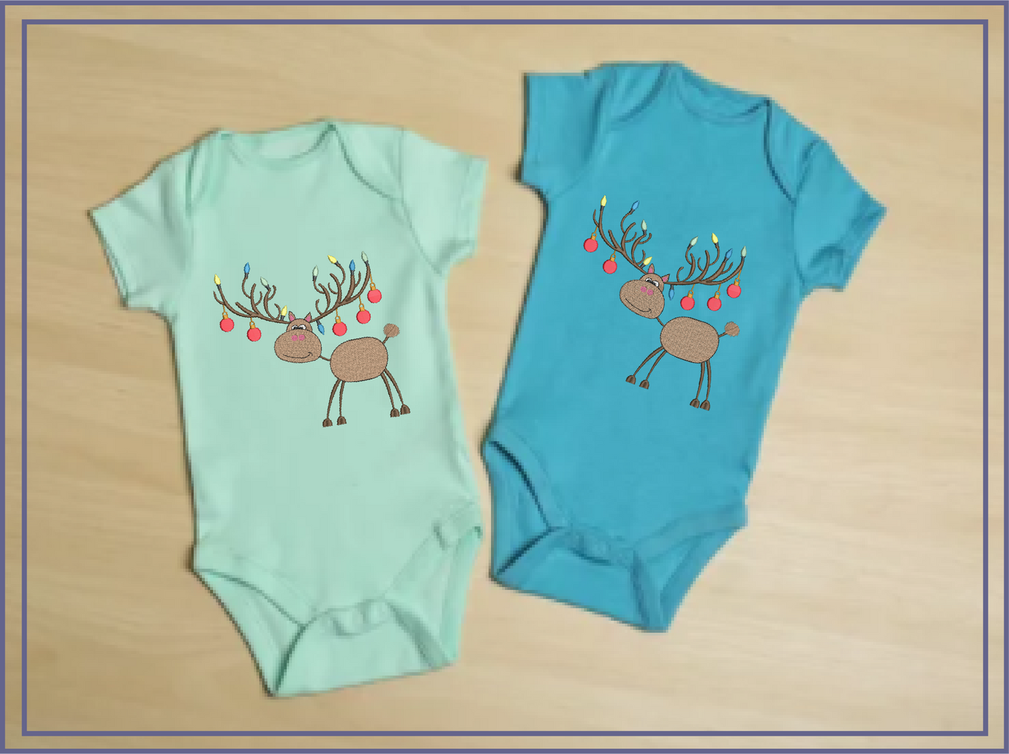 Christmas Reindeer with Ornaments Machine Embroidery Design | Merry Christmas Embroidery | X-Mas Animal Holiday Design | 6 Sizes (0656)