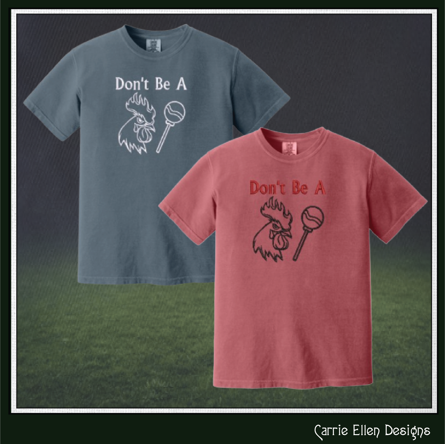 Don’t Be A Cock Sucker – Snarky Machine Embroidery Design | Rooster & Lollipop Idiom Outline Pattern, 6 Sizes (3231)