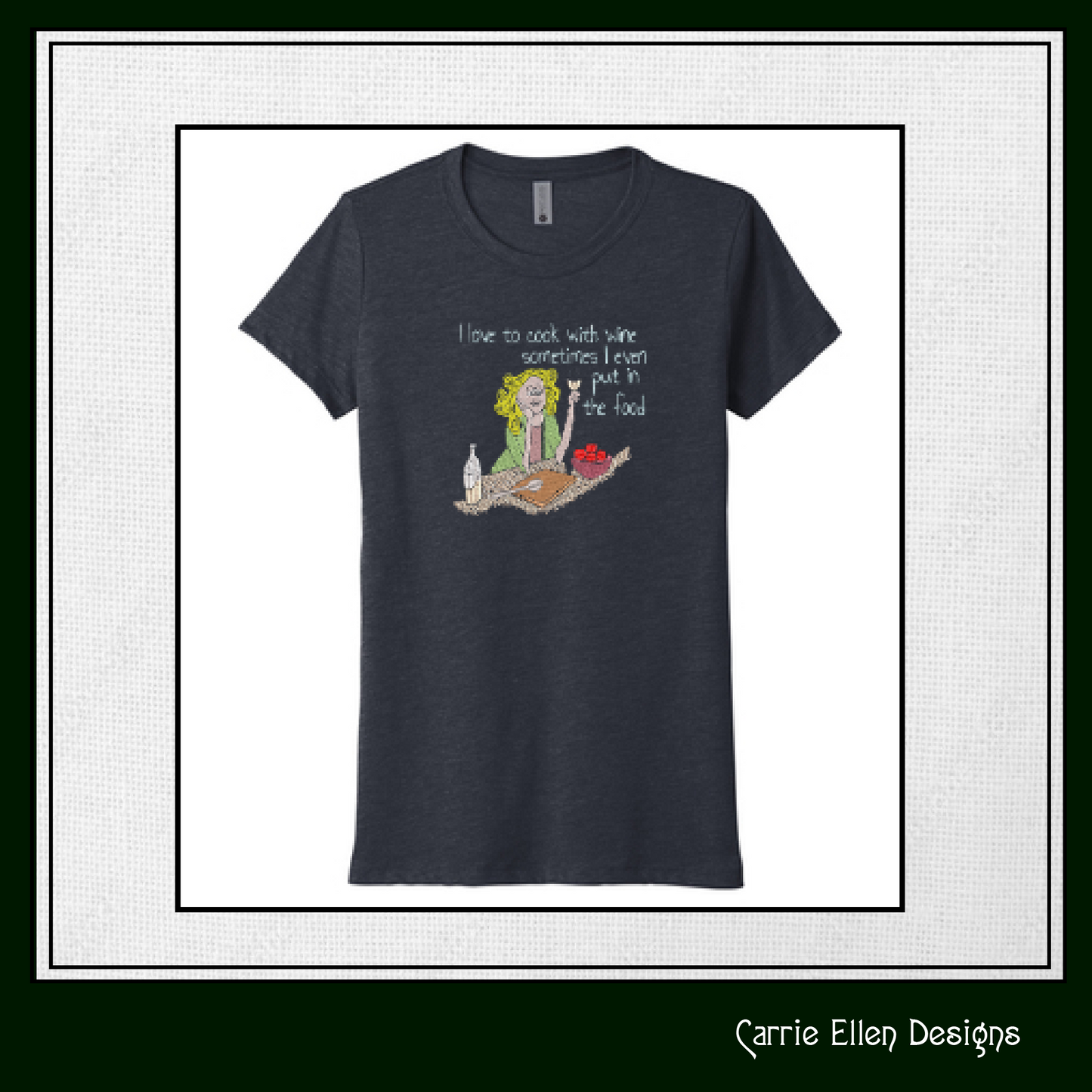 Cooking With Wine Machine Embroidery Design – Funny Kitchen Cartoon Saying – Apron and Chef Gift – 6 Sizes (1496)