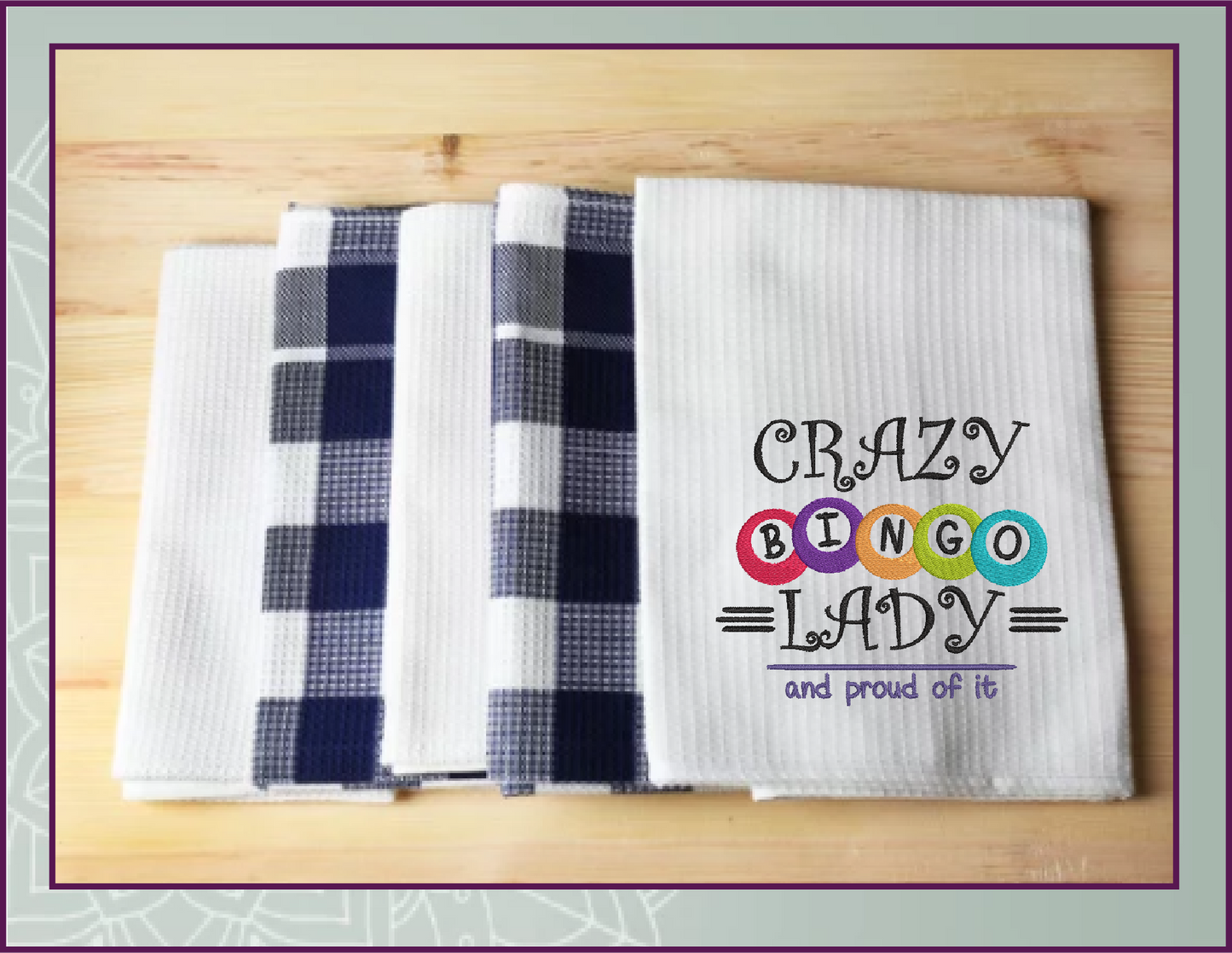 Crazy Bingo Lady Machine Embroidery Design. Proud Bingo Lady Embroidery, Bingo Balls Embroidery Pattern, 6 Sizes (0470)