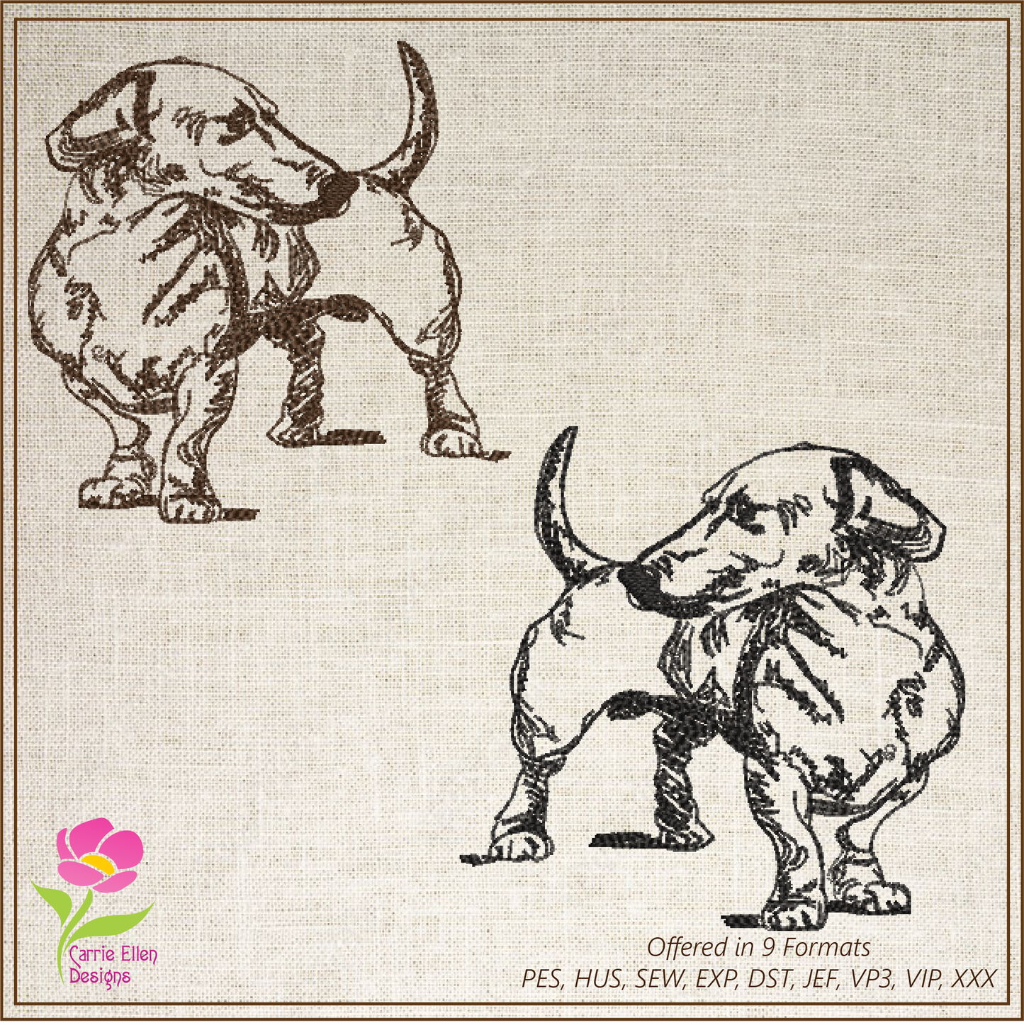 Dachshund Sketch Machine Embroidery Design – Minimalist Dog Pattern for Dog Lovers, 8 Sizes (0490)