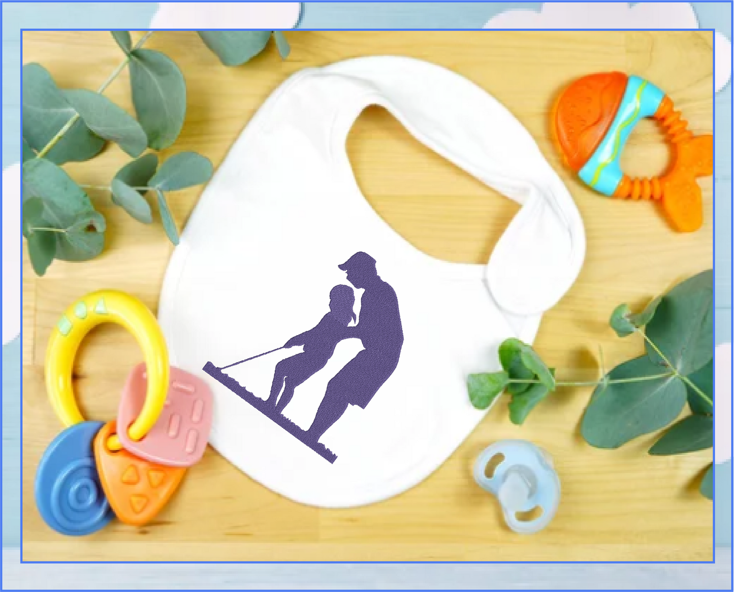 Father Daughter Golf Silhouette Machine Embroidery Design | Golf Lesson Embroidery Pattern | Father's Day Gift Idea | 8 Sizes (0780)