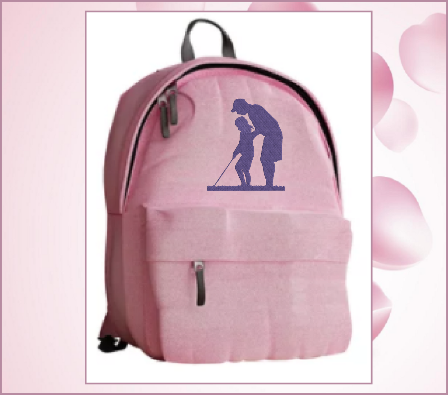 Father Daughter Golf Silhouette Machine Embroidery Design | Golf Lesson Embroidery Pattern | Father's Day Gift Idea | 8 Sizes (0780)