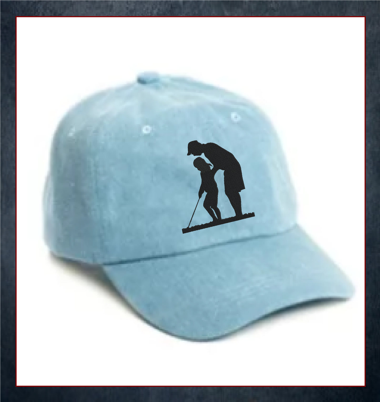 Father Daughter Golf Silhouette Machine Embroidery Design | Golf Lesson Embroidery Pattern | Father's Day Gift Idea | 8 Sizes (0780)