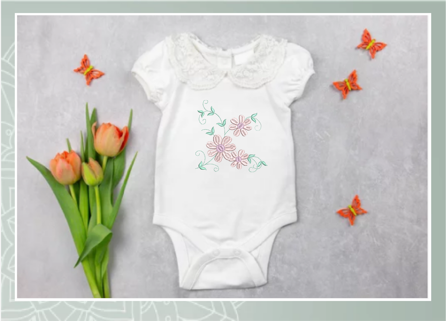 Daisies Machine Embroidery Design | Garden Flowers & Floral Bouquet Pattern | Botanical Embroidery | 6 Sizes (0594)