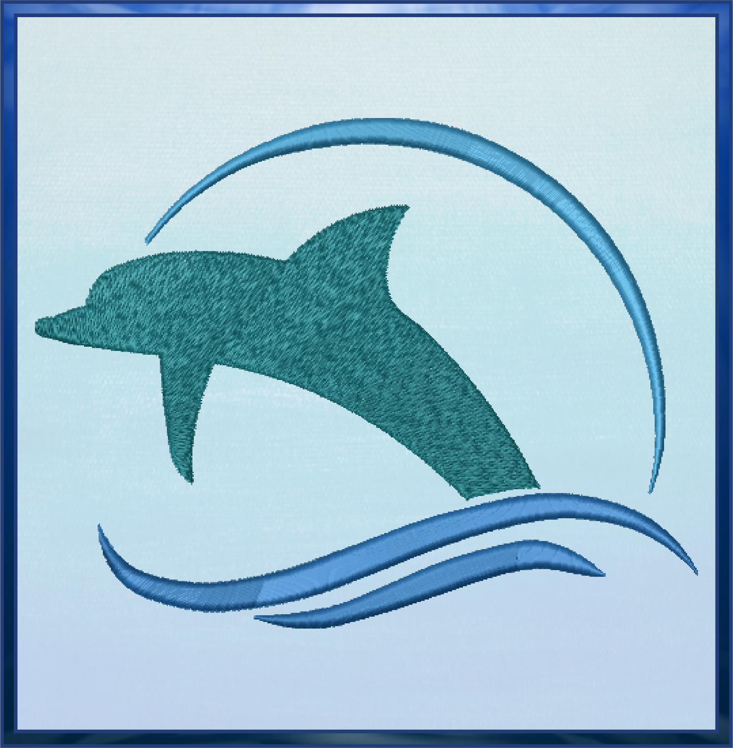 Dolphin Machine Embroidery Design, Bottlenose Dolphin Embroidery Pattern, Jumping Dolphin Design, 10 Sizes (0352)