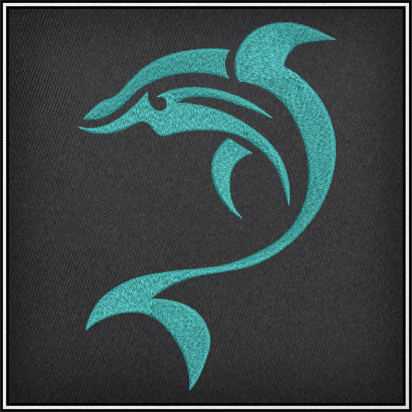 Dolphin Machine Embroidery Design | Bottlenose Dolphin Jumping Embroidery Pattern | 8 Sizes (0847)