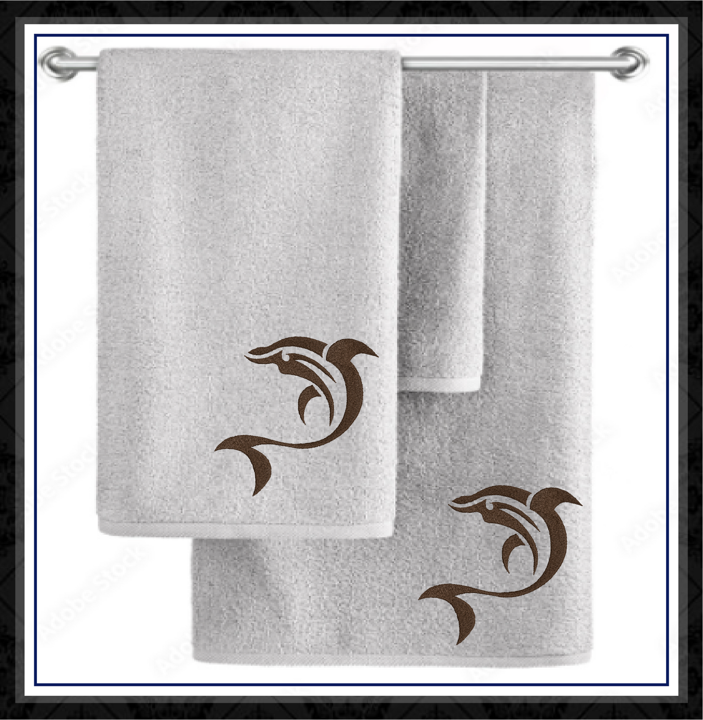 Dolphin Machine Embroidery Design | Bottlenose Dolphin Jumping Embroidery Pattern | 8 Sizes (0847)
