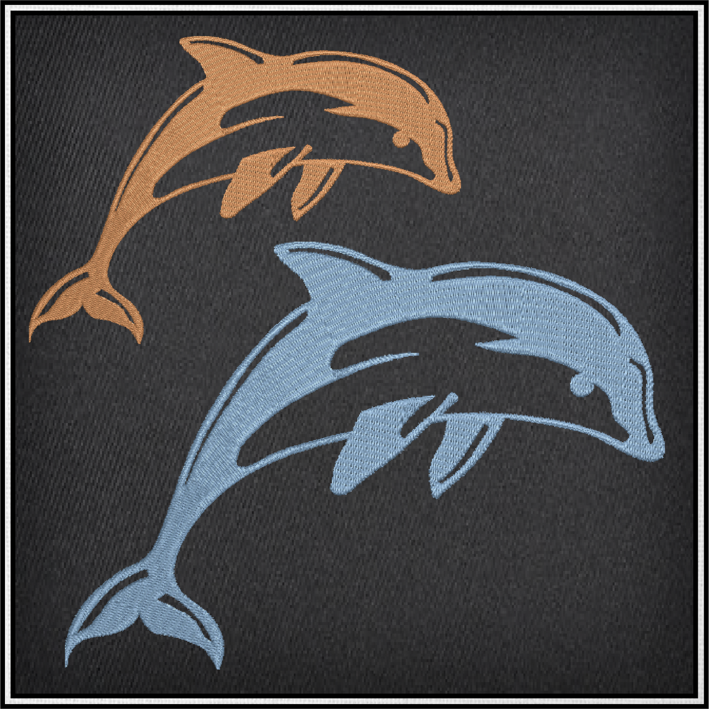 Dolphin Machine Embroidery Design | Bottlenose Dolphin Jumping Embroidery Pattern | 8 Sizes (0848)