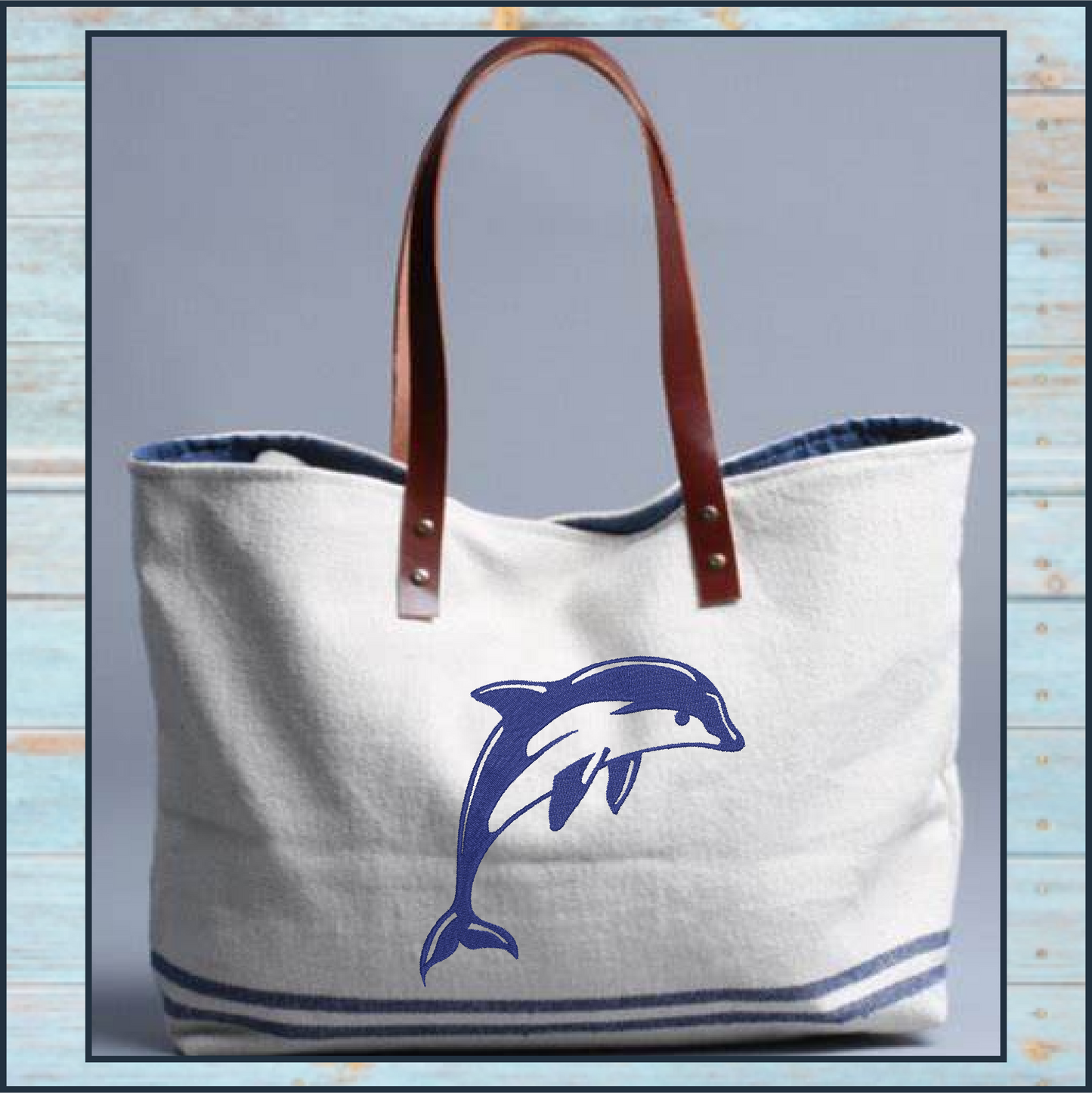 Dolphin Machine Embroidery Design | Bottlenose Dolphin Jumping Embroidery Pattern | 8 Sizes (0848)