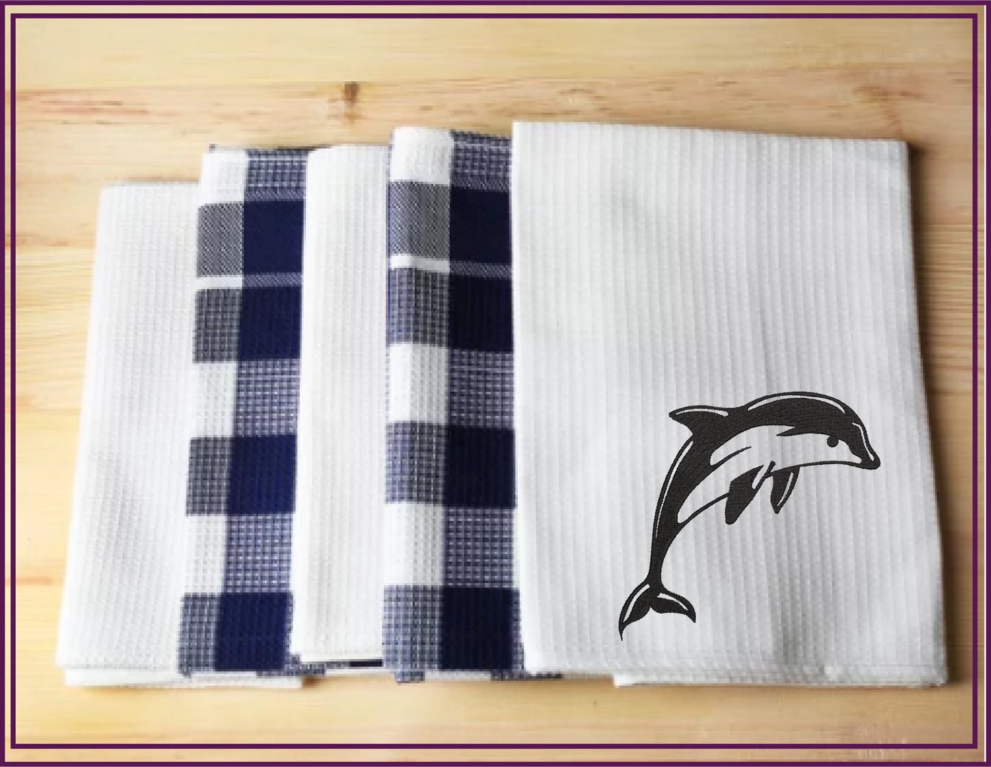 Dolphin Machine Embroidery Design Bundle | Jumping Bottlenose Dolphin Patterns | 4 Designs, 8 Sizes Each (0851)
