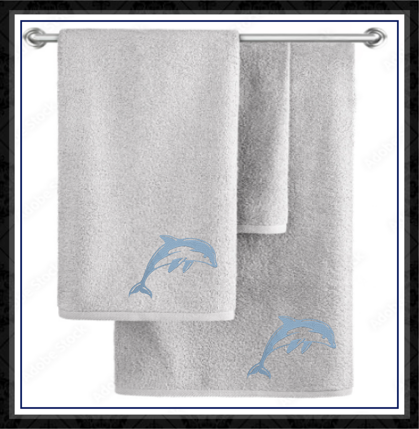 Dolphin Machine Embroidery Design | Bottlenose Dolphin Jumping Embroidery Pattern | 8 Sizes (0848)