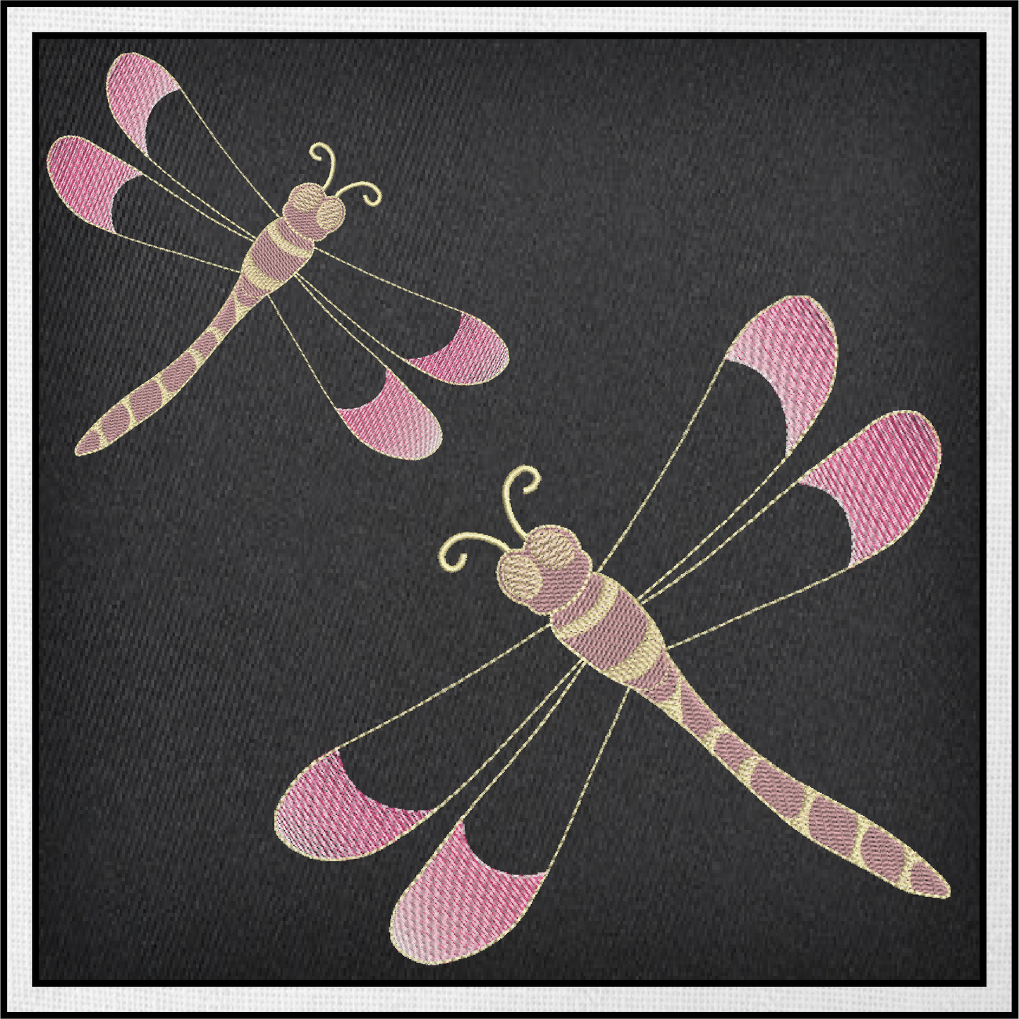 Dragonfly Machine Embroidery Design | Insect Embroidery Pattern | Garden Dragonflies & Bees Embroidery | 6 Sizes (0546) (Copy)