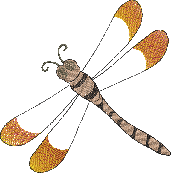 Dragonfly Machine Embroidery Design | Insect Embroidery Pattern | Garden Dragonflies & Bees Embroidery | 6 Sizes (0546) (Copy)