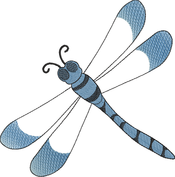 Dragonfly Machine Embroidery Design | Insect Embroidery Pattern | Garden Dragonflies & Bees Embroidery | 6 Sizes (0546) (Copy)