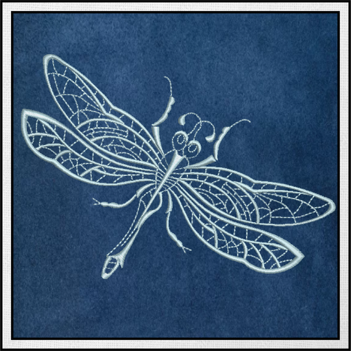 Dragonfly Machine Embroidery Design | Insect Embroidery Pattern | Garden Insects & Bees | 6 Sizes (0736)