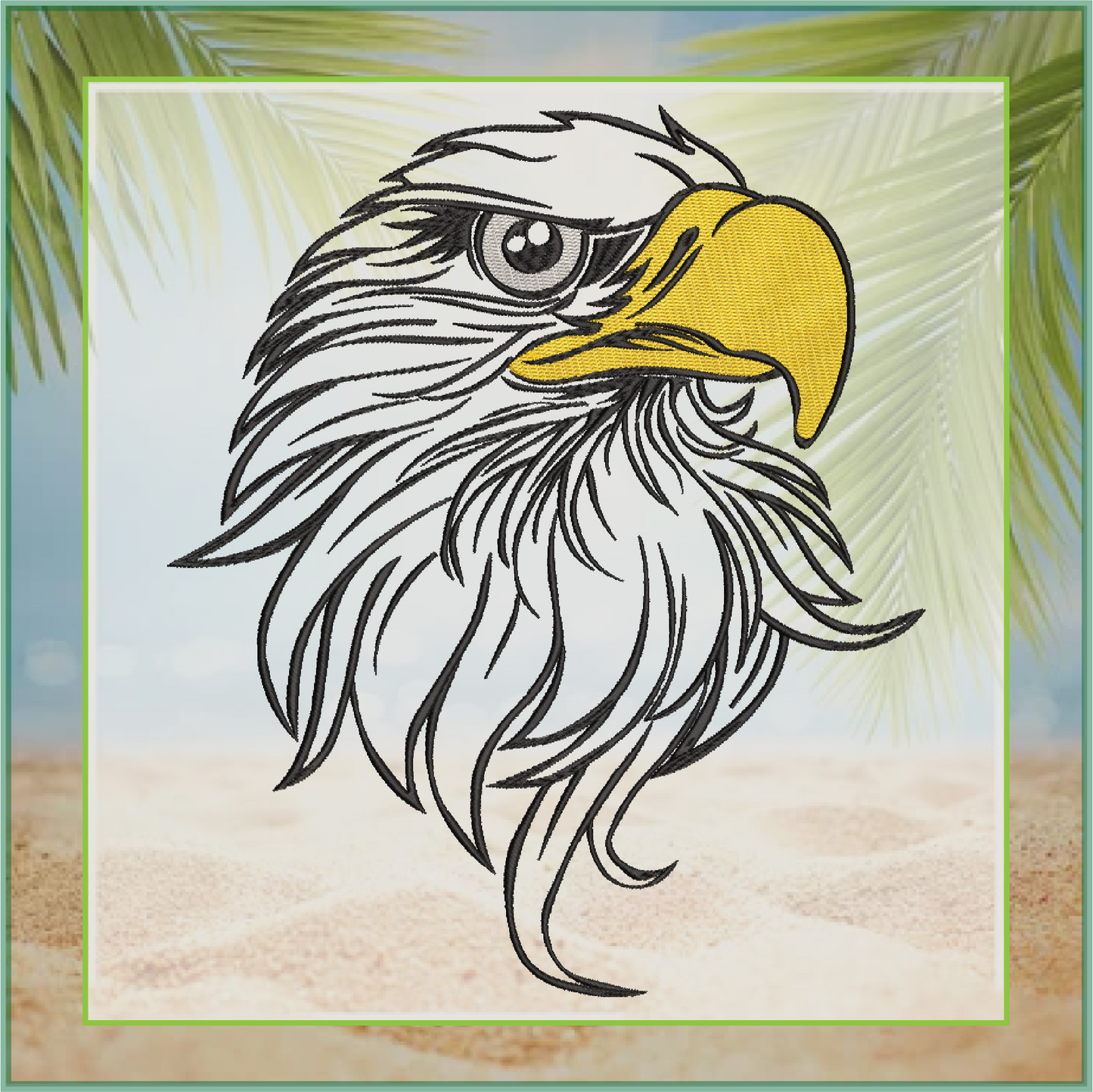 Eagle Machine Embroidery Design – American Bald Eagle / Hawk Pattern, Patriotic Bird Design, 8 Sizes (0310)