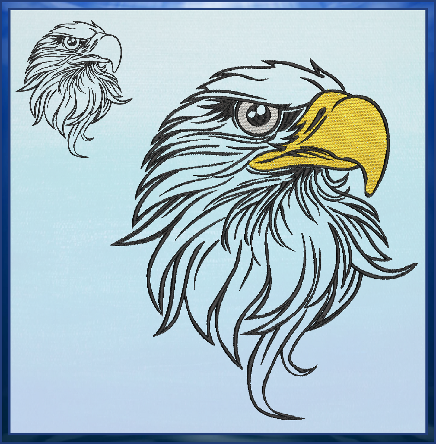 Eagle Machine Embroidery Design – American Bald Eagle / Hawk Pattern, Patriotic Bird Design, 8 Sizes (0310)
