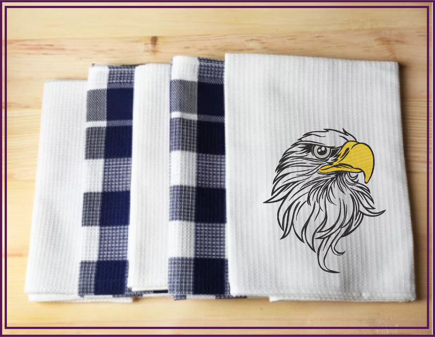 Eagle Machine Embroidery Design – American Bald Eagle / Hawk Pattern, Patriotic Bird Design, 8 Sizes (0310)