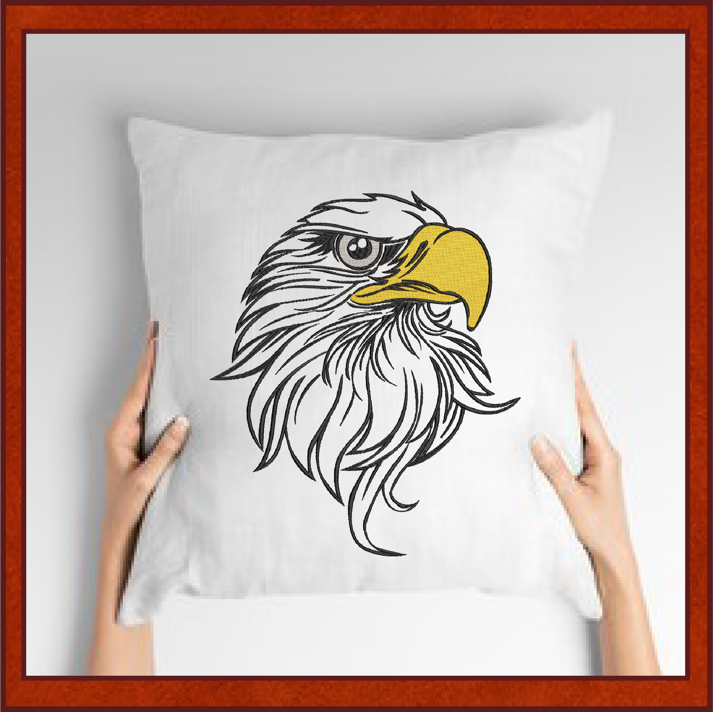 Eagle Machine Embroidery Design – American Bald Eagle / Hawk Pattern, Patriotic Bird Design, 8 Sizes (0310)