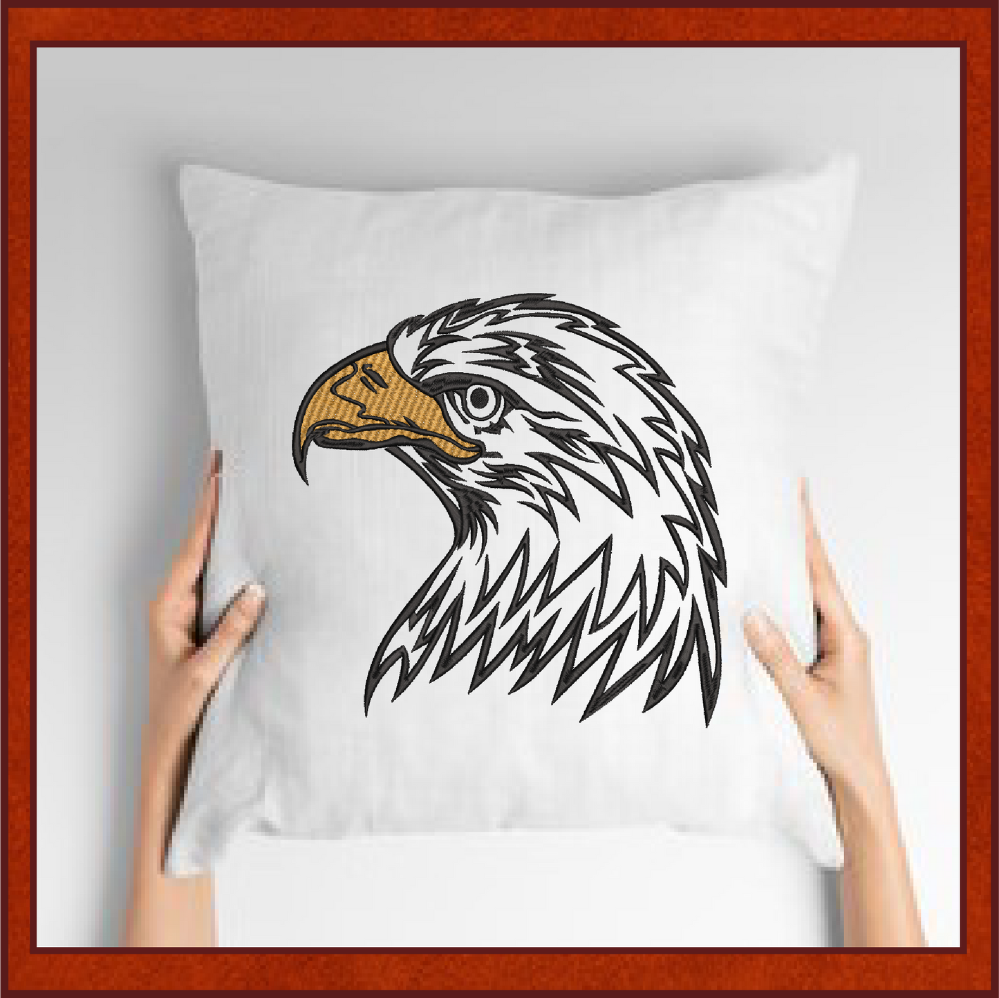 Eagle Machine Embroidery Design | American Bald Eagle Head Pattern | Patriotic Embroidery Design | 8 Sizes (0601)