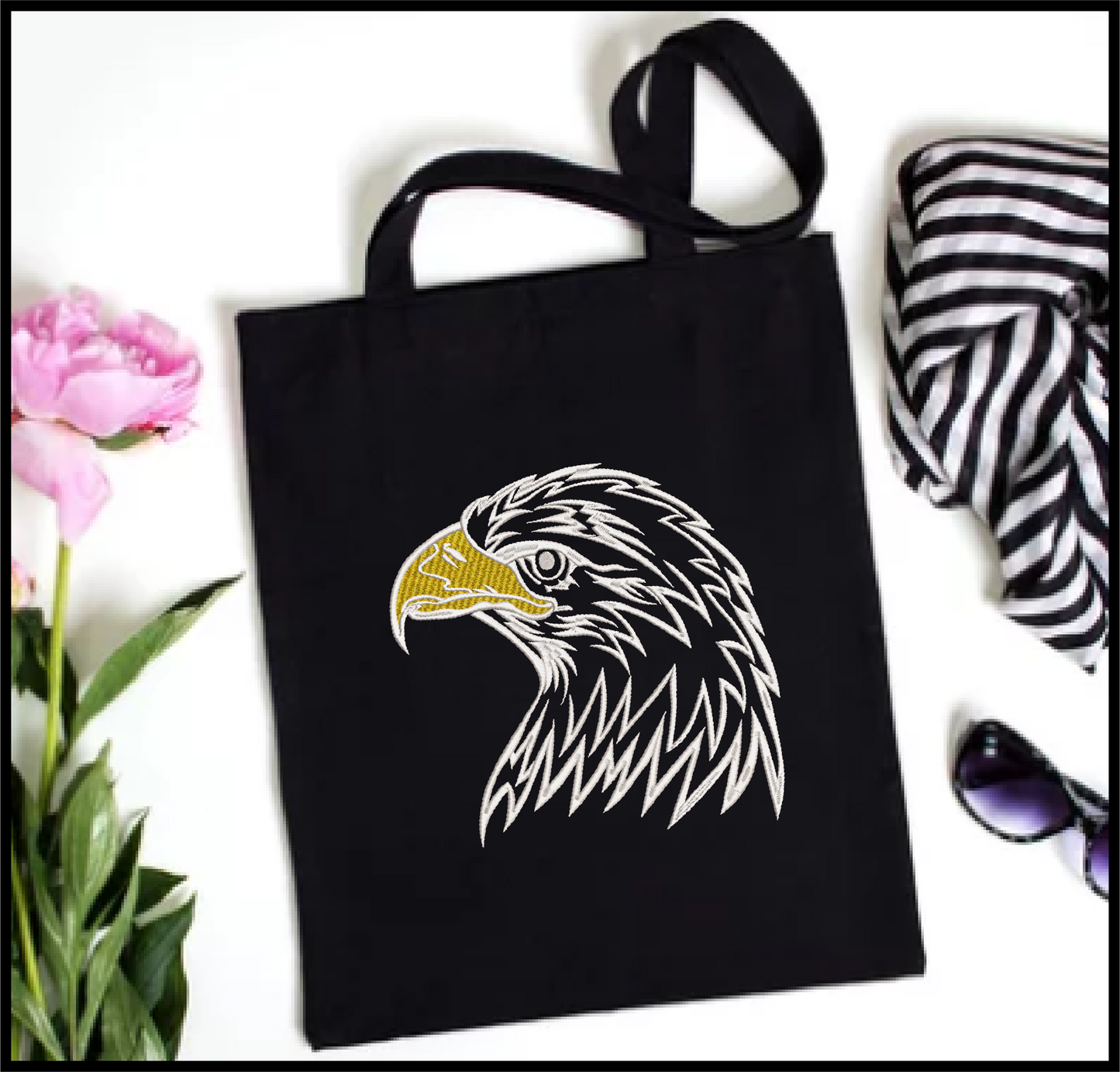 Eagle Machine Embroidery Design | American Bald Eagle Head Pattern | Patriotic Embroidery Design | 8 Sizes (0601)
